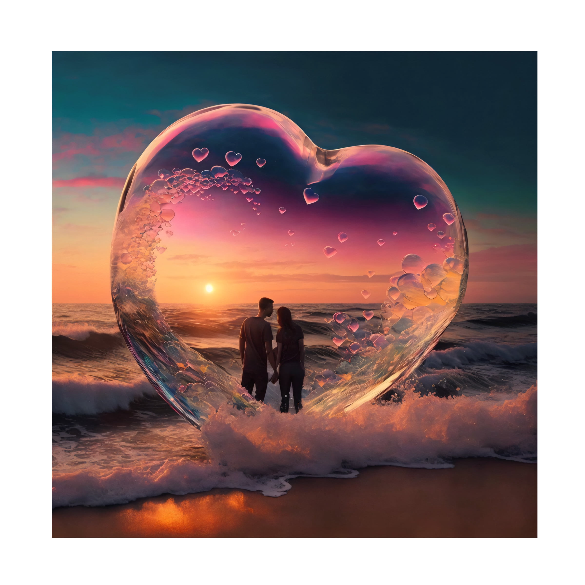 Canvas Wall Art - Ray Heere 'Love Is In The Air 13' Wall Art for Living Room, Bedroom, or Office DÃ©cor by Trademark Fine Art - 14 x 14 Inches