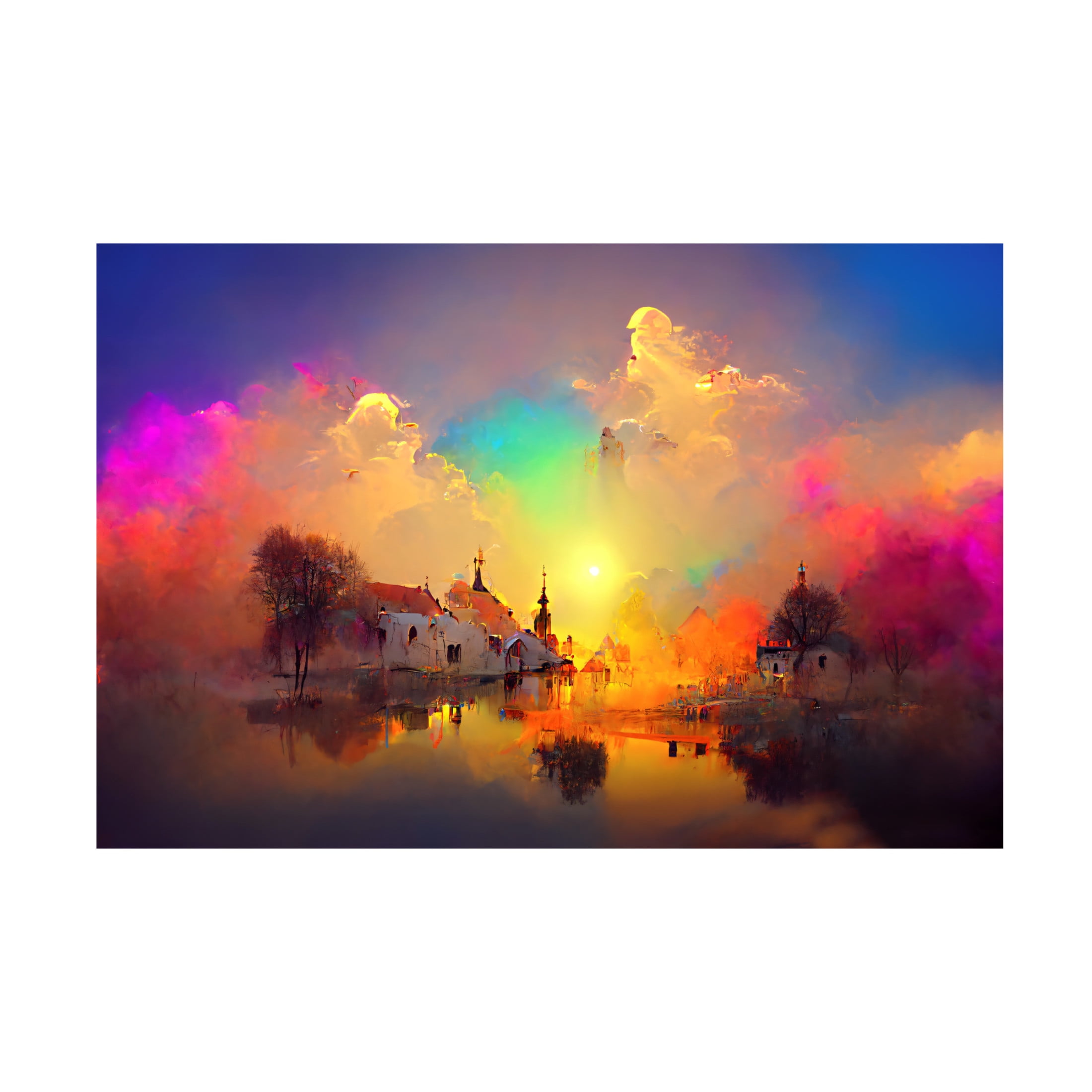 Canvas Wall Art - Ray Heere 'Medieval Landscapes 6' Wall Art for Living Room, Bedroom, or Office Décor by Trademark Fine Art - 32 x 22 Inches