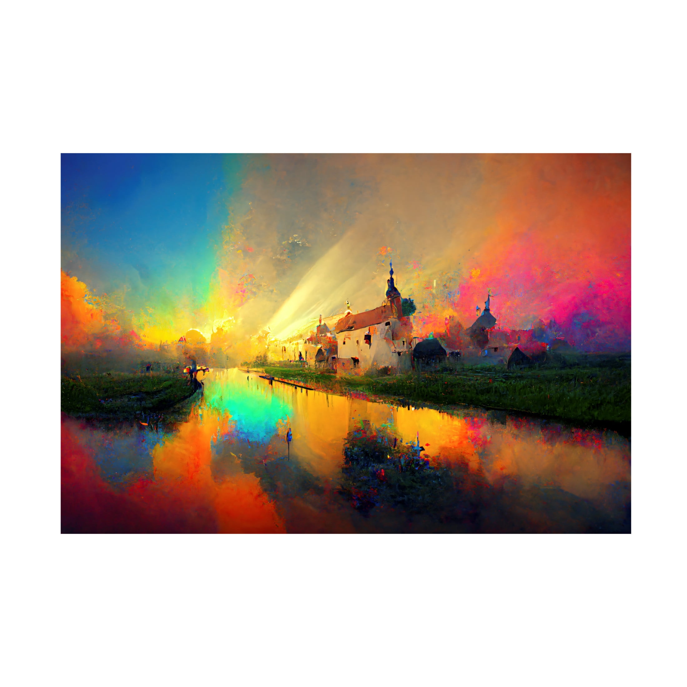 Canvas Wall Art - Ray Heere 'Medieval Landscapes 7' Wall Art for Living Room, Bedroom, or Office Décor by Trademark Fine Art - 32 x 22 Inches