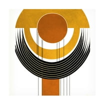 Canvas Wall Art - Ray Heere 'Mid Century Abstract Painting 10' Wall Art for Living Room, Bedroom, or Office Décor by Trademark Fine Art - 14 x 14 Inches