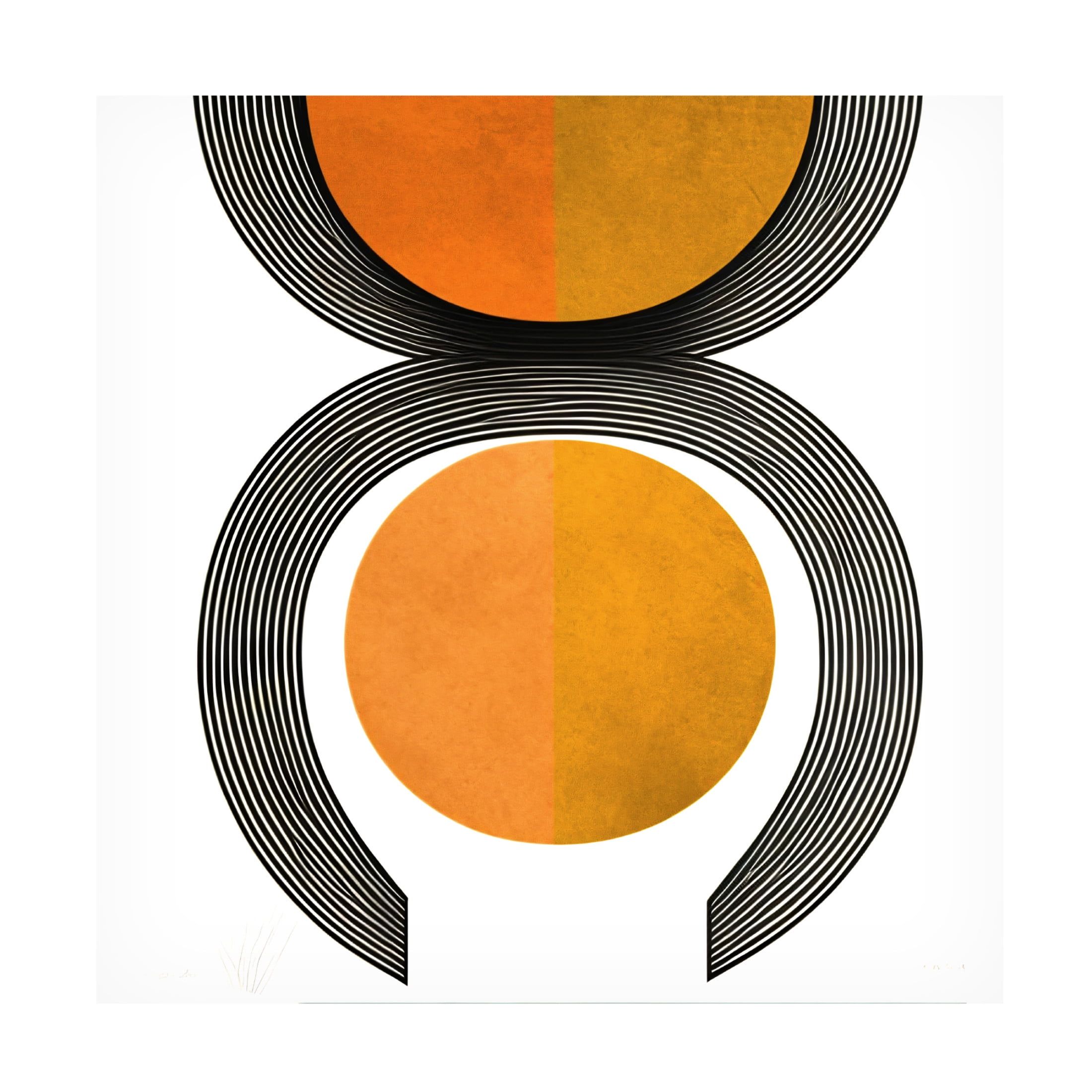 Canvas Wall Art - Ray Heere 'Mid Century Abstract Painting 14' Wall Art for Living Room, Bedroom, or Office Décor by Trademark Fine Art - 35 x 35 Inches