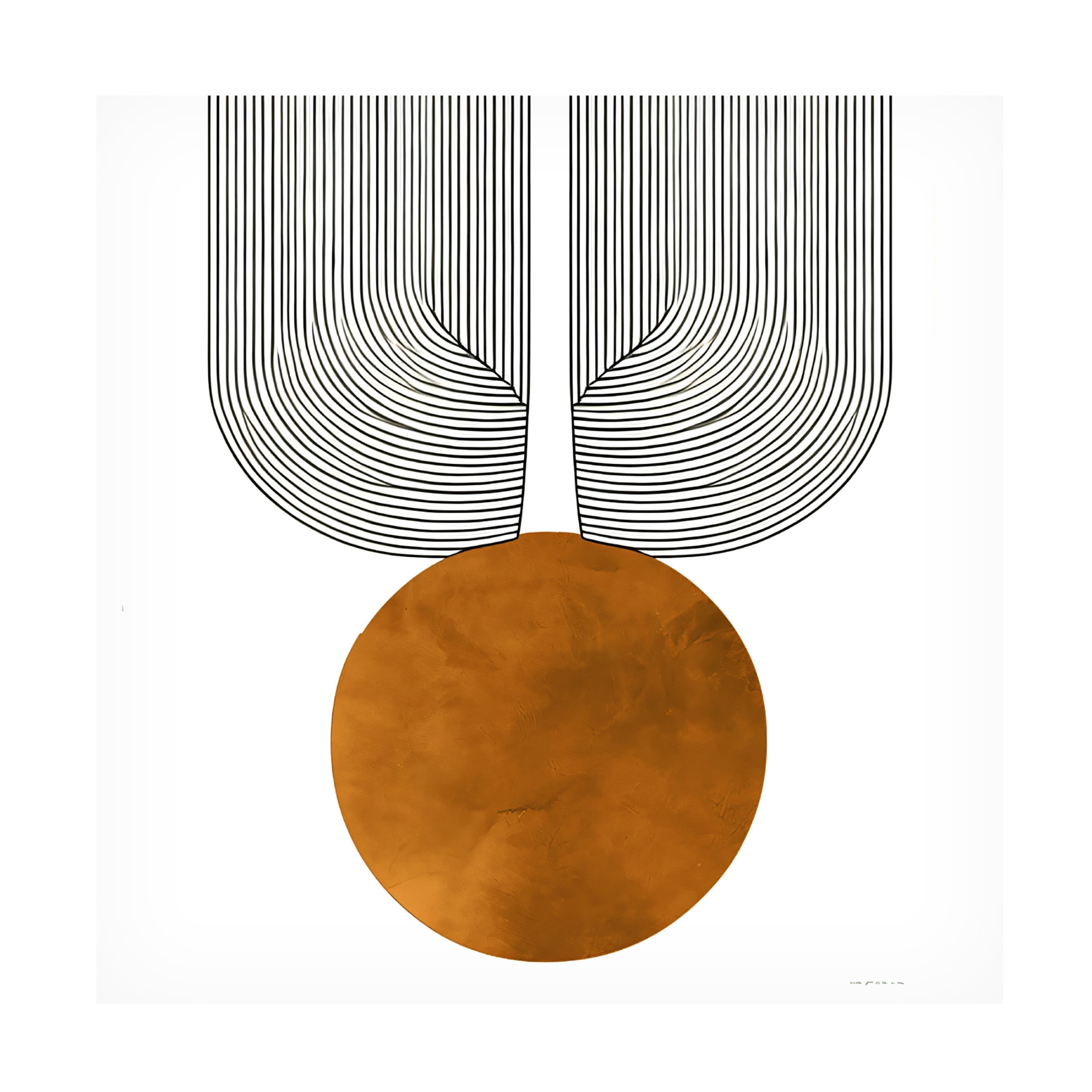 Canvas Wall Art - Ray Heere 'Mid Century Abstract Painting 15' Wall Art for Living Room, Bedroom, or Office Décor by Trademark Fine Art - 14 x 14 Inches