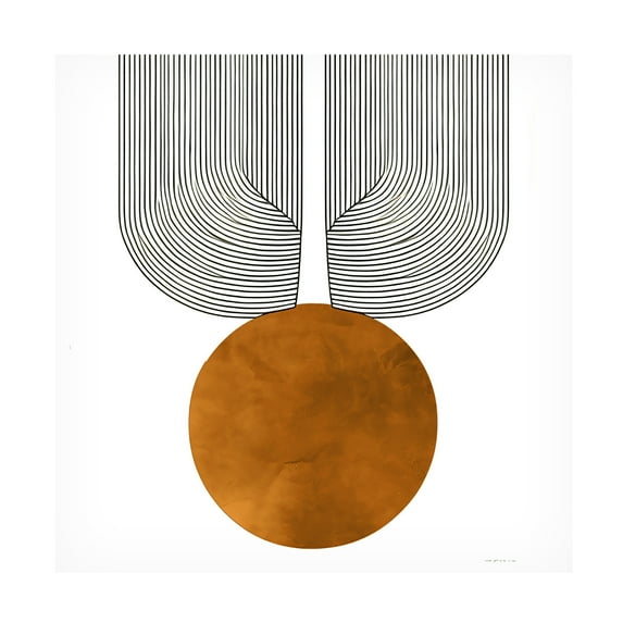 Canvas Wall Art - Ray Heere 'Mid Century Abstract Painting 15' Wall Art for Living Room, Bedroom, or Office Décor by Trademark Fine Art - 35 x 35 Inches