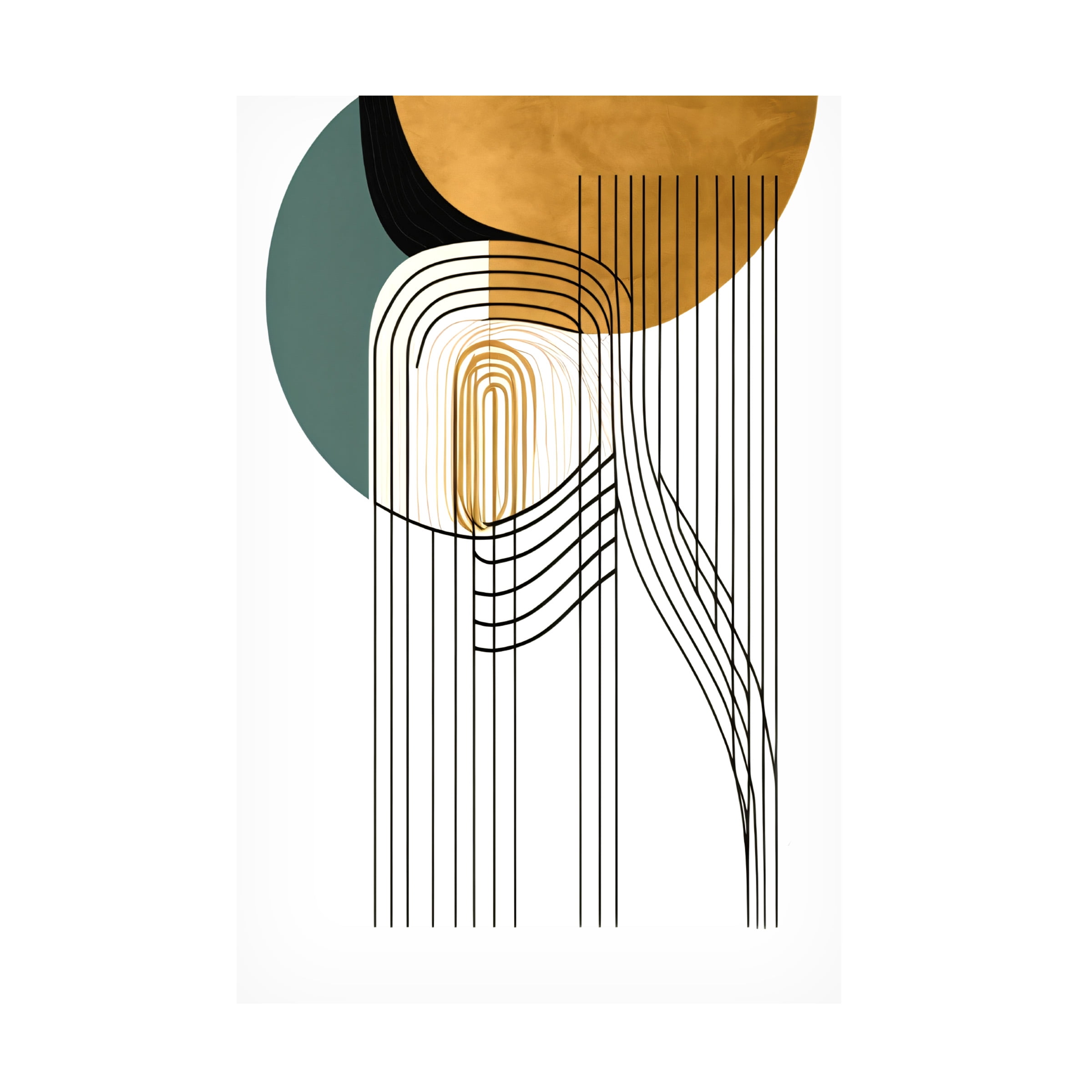 Canvas Wall Art - Ray Heere 'Mid Century Abstract Painting 19' Wall Art for Living Room, Bedroom, or Office DÃ©cor by Trademark Fine Art - 22 x 32 Inches