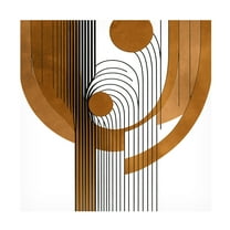 Canvas Wall Art - Ray Heere 'Mid Century Abstract Painting 2' Wall Art for Living Room, Bedroom, or Office Décor by Trademark Fine Art - 14 x 14 Inches