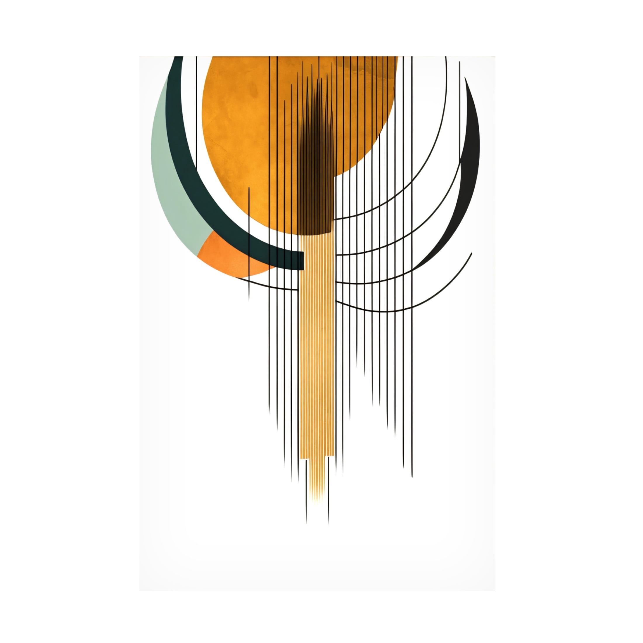 Canvas Wall Art - Ray Heere 'Mid Century Abstract Painting 20' Wall Art for Living Room, Bedroom, or Office Décor by Trademark Fine Art - 22 x 32 Inches