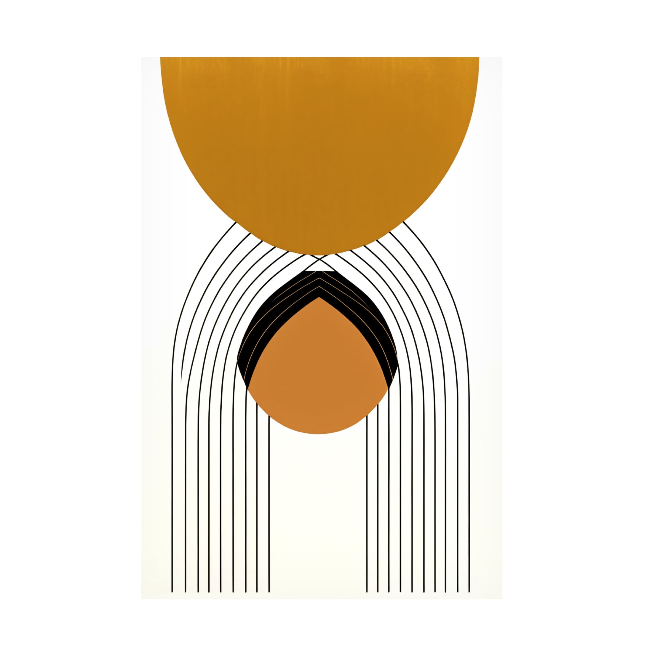 Canvas Wall Art - Ray Heere 'Mid Century Abstract Painting 30' Wall Art for Living Room, Bedroom, or Office Décor by Trademark Fine Art - 16 x 24 Inches