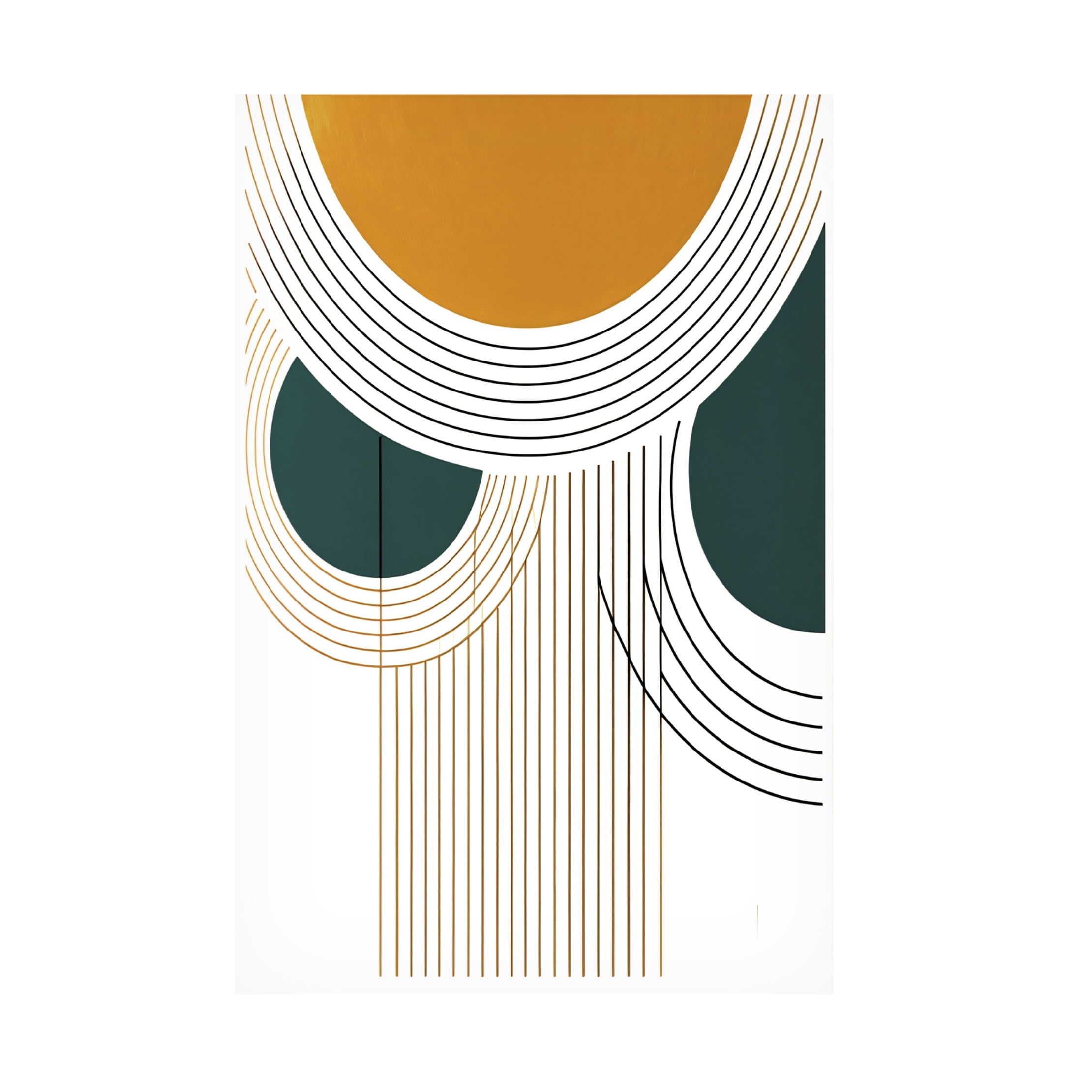 Canvas Wall Art - Ray Heere 'Mid Century Abstract Painting 31' Wall Art for Living Room, Bedroom, or Office Décor by Trademark Fine Art - 12 x 19 Inches