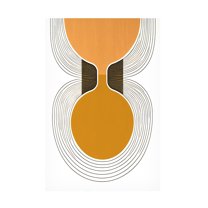 Canvas Wall Art - Ray Heere 'Mid Century Abstract Painting 33' Wall Art for Living Room, Bedroom, or Office Décor by Trademark Fine Art - 12 x 19 Inches