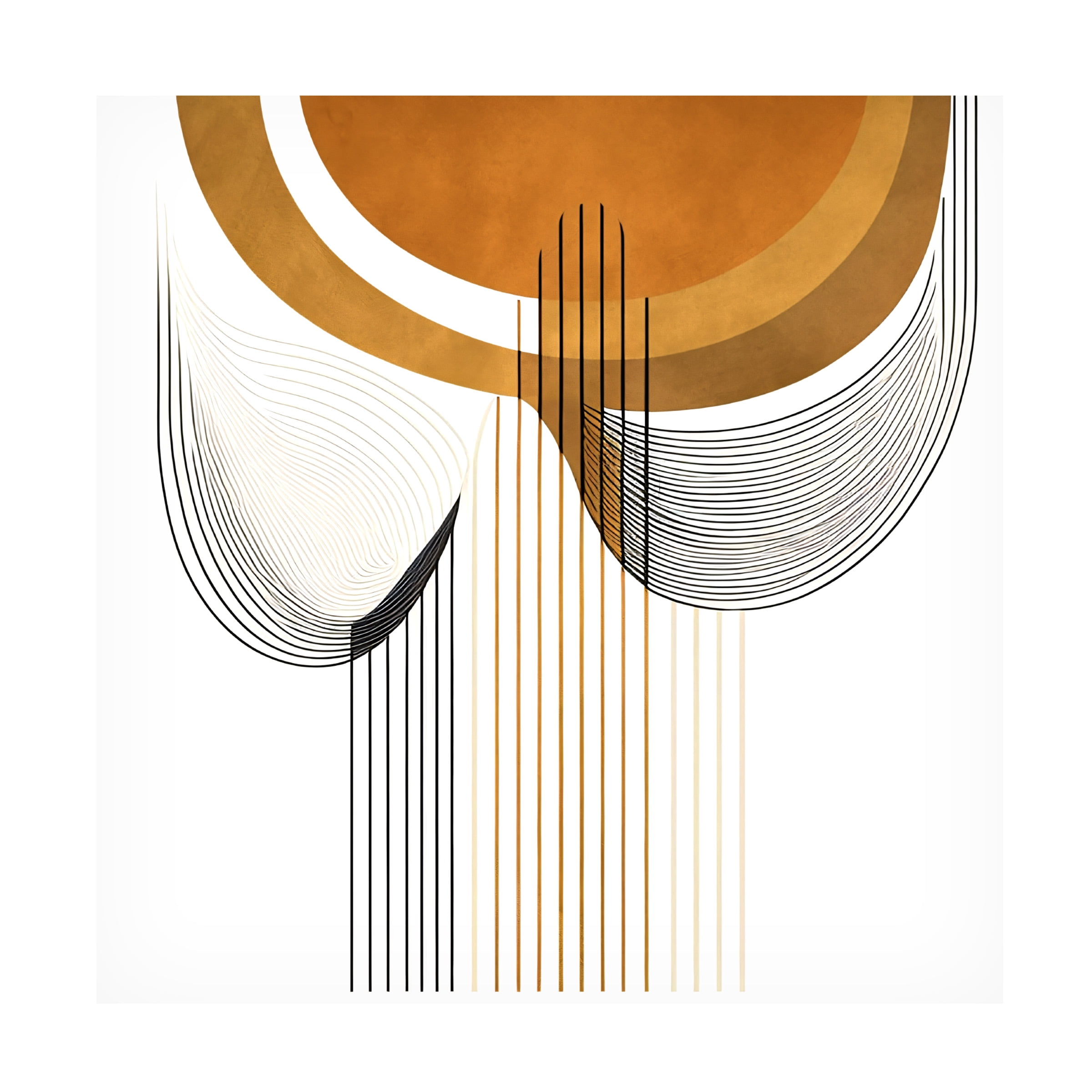 Canvas Wall Art - Ray Heere 'Mid Century Abstract Painting 4' Wall Art for Living Room, Bedroom, or Office DÃ©cor by Trademark Fine Art - 24 x 24 Inches