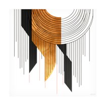 Canvas Wall Art - Ray Heere 'Mid Century Abstract Painting 5' Wall Art for Living Room, Bedroom, or Office Décor by Trademark Fine Art - 14 x 14 Inches