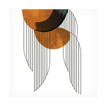 Canvas Wall Art - Ray Heere 'Mid Century Abstract Painting 6' Wall Art for Living Room, Bedroom, or Office Décor by Trademark Fine Art - 14 x 14 Inches