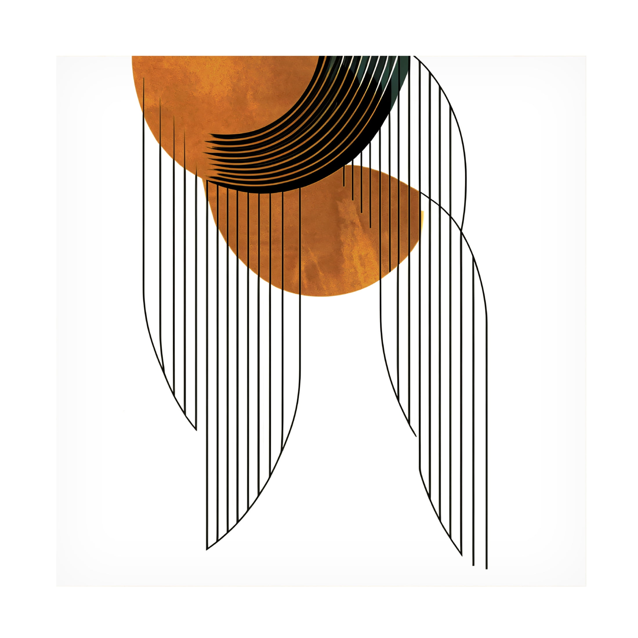 Canvas Wall Art - Ray Heere 'Mid Century Abstract Painting 6' Wall Art for Living Room, Bedroom, or Office Décor by Trademark Fine Art - 24 x 24 Inches