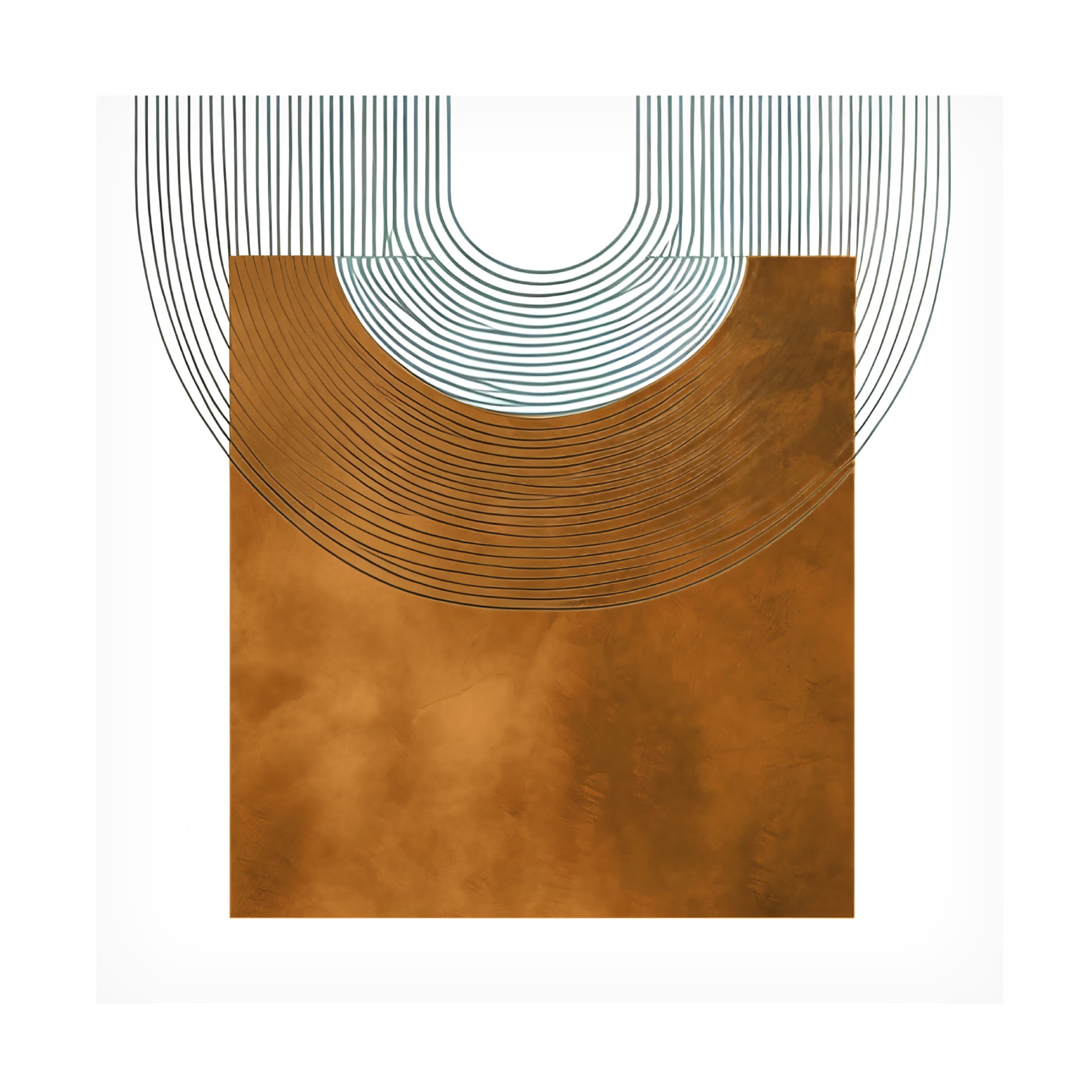 Canvas Wall Art - Ray Heere 'Mid Century Abstract Painting 7' Wall Art for Living Room, Bedroom, or Office Décor by Trademark Fine Art - 35 x 35 Inches