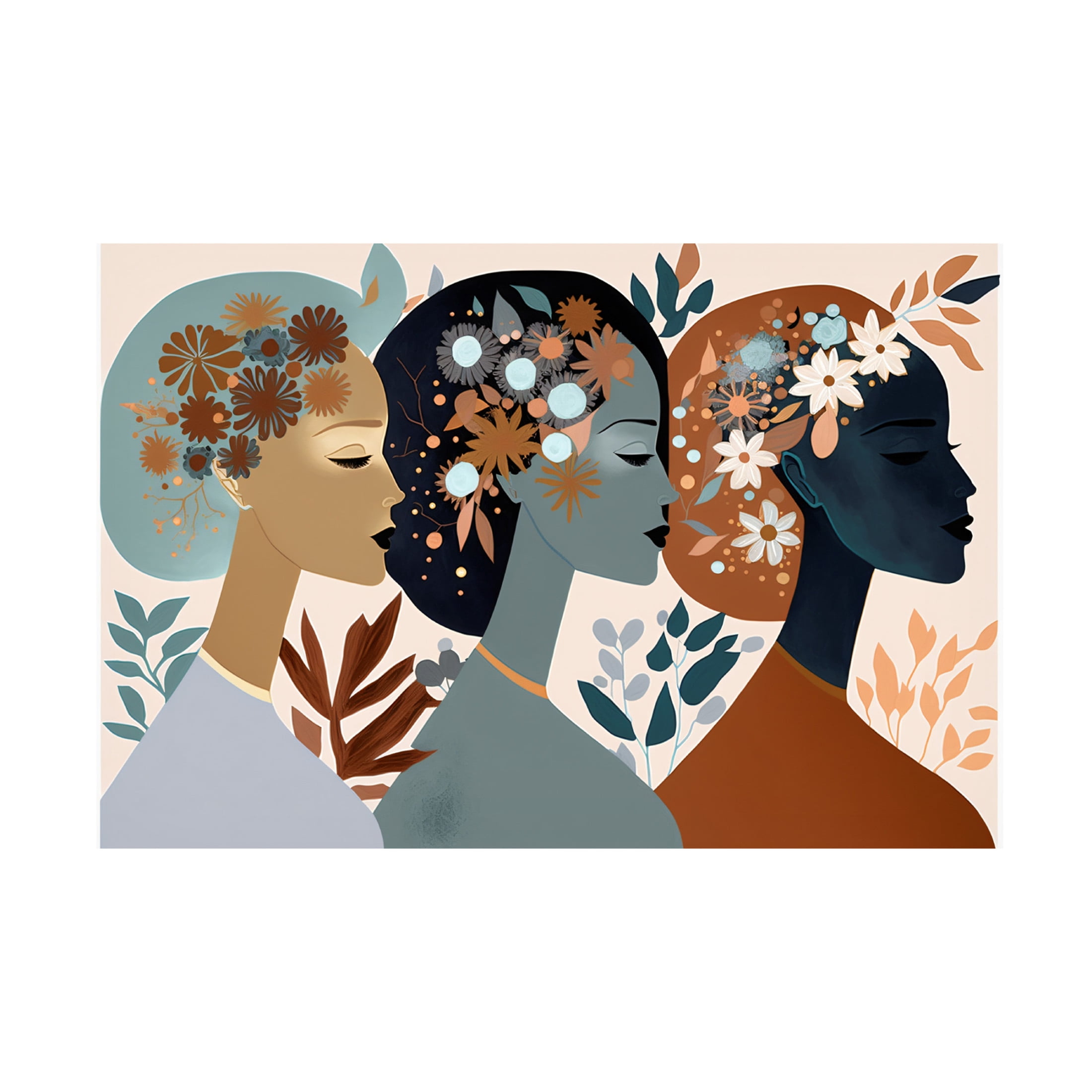 Canvas Wall Art - Ray Heere 'Mid Century Diversity Portraits 11' Wall Art for Living Room, Bedroom, or Office Décor by Trademark Fine Art - 24 x 16 Inches