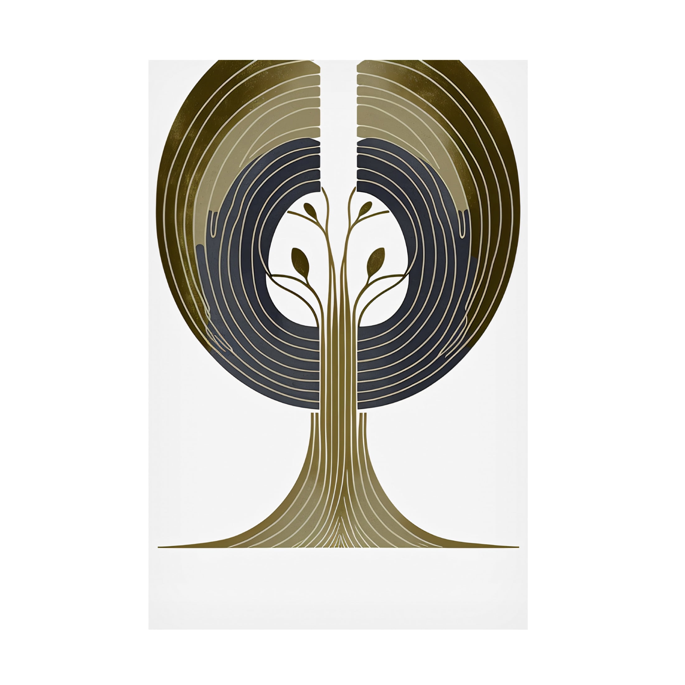 Canvas Wall Art - Ray Heere 'Mid Century Tree Of Life 17' Wall Art for Living Room, Bedroom, or Office Décor by Trademark Fine Art - 30 x 47 Inches