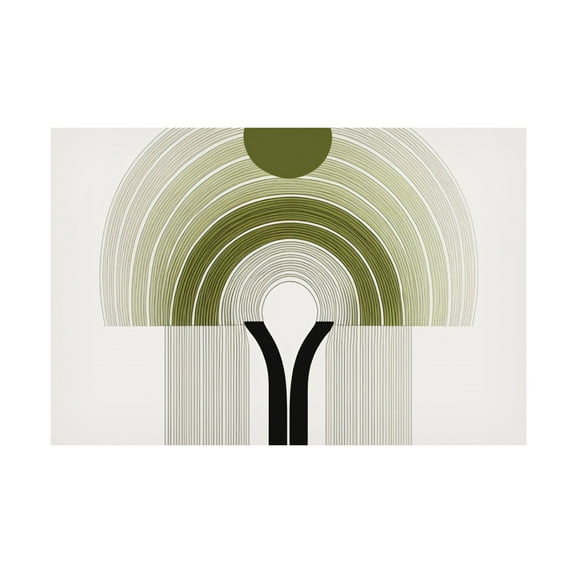 Canvas Wall Art - Ray Heere 'Mid Century Tree Of Life 6' Wall Art for Living Room, Bedroom, or Office Décor by Trademark Fine Art - 47 x 30 Inches