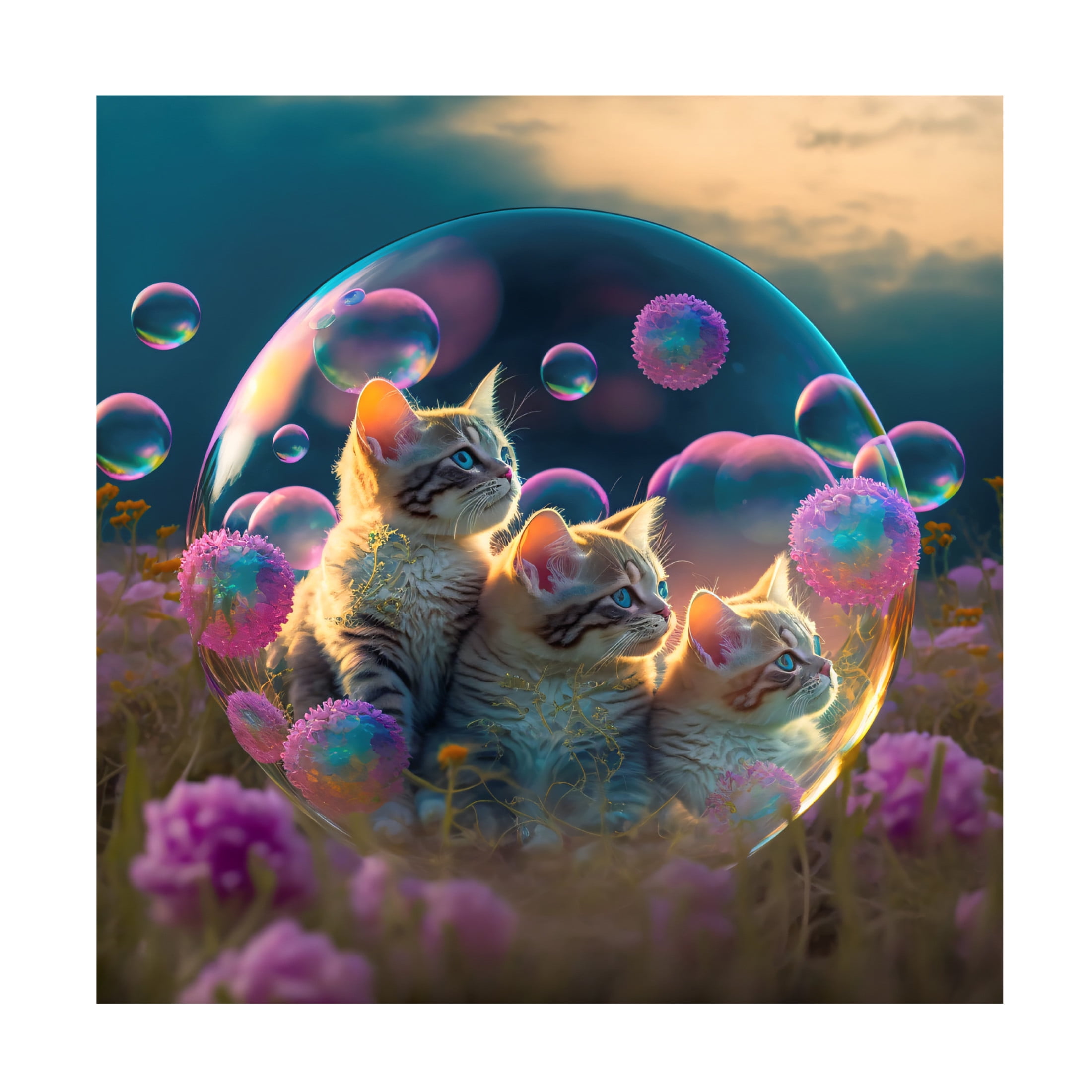 Canvas Wall Art - Ray Heere 'Mystical Morning 24' Wall Art for Living Room, Bedroom, or Office Décor by Trademark Fine Art - 14 x 14 Inches