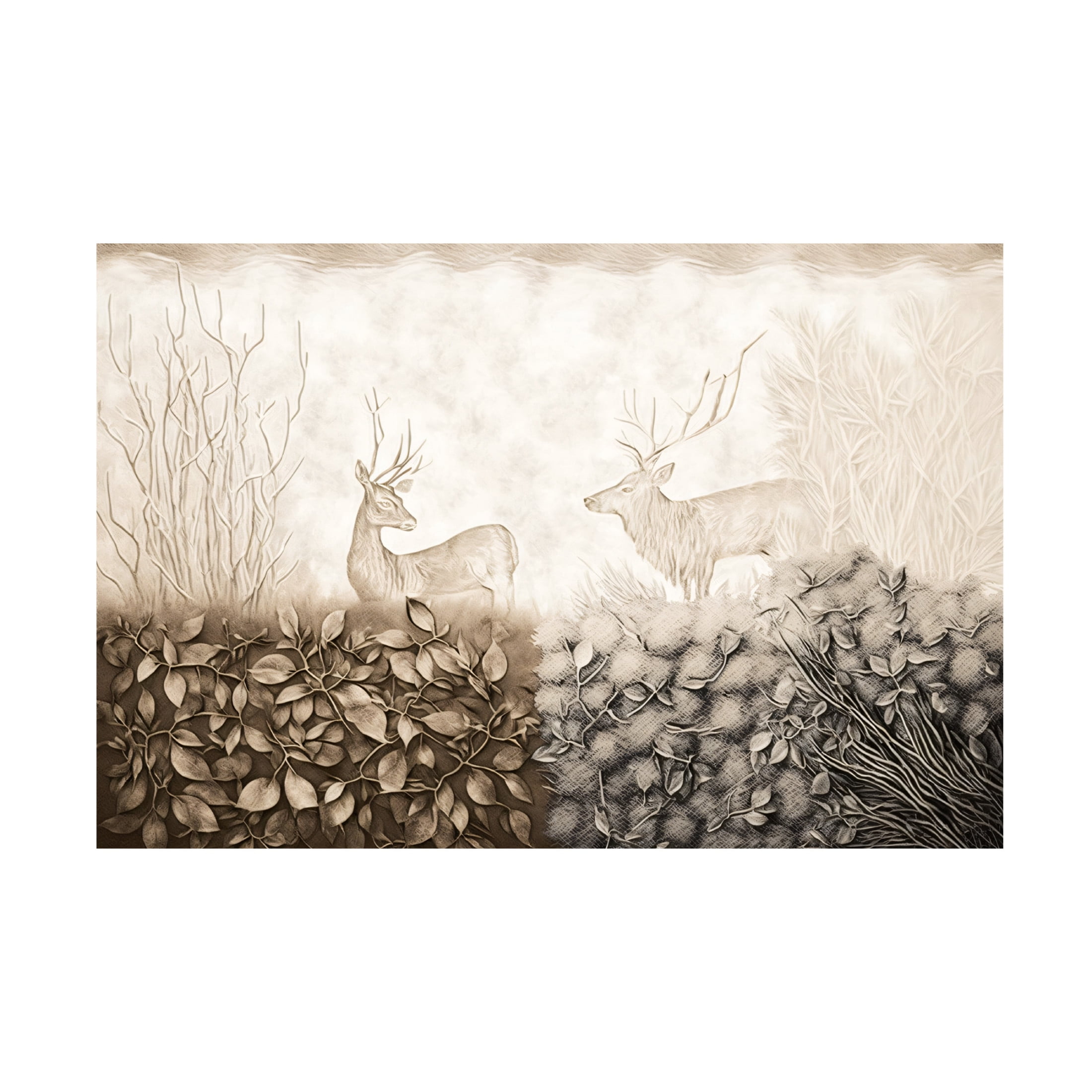 Canvas Wall Art - Ray Heere 'Nature Neutral Tone 4' Wall Art for Living Room, Bedroom, or Office Décor by Trademark Fine Art - 47 x 30 Inches