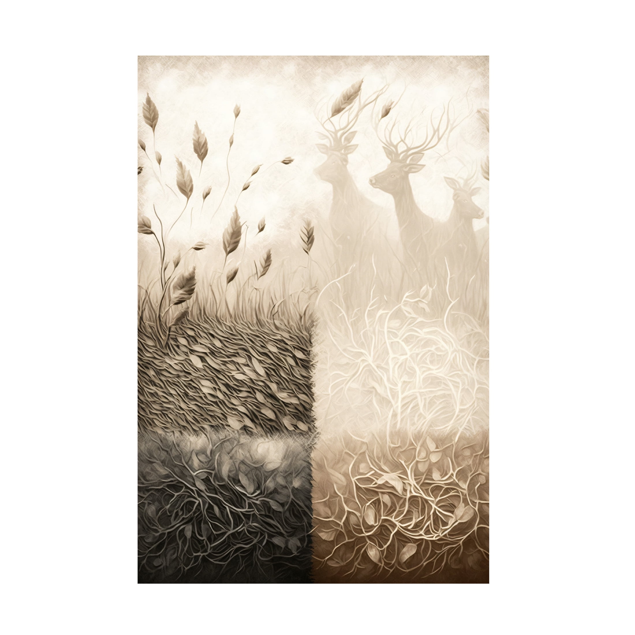 Canvas Wall Art - Ray Heere 'Nature Neutral Tone 7' Wall Art for Living Room, Bedroom, or Office Décor by Trademark Fine Art - 16 x 24 Inches