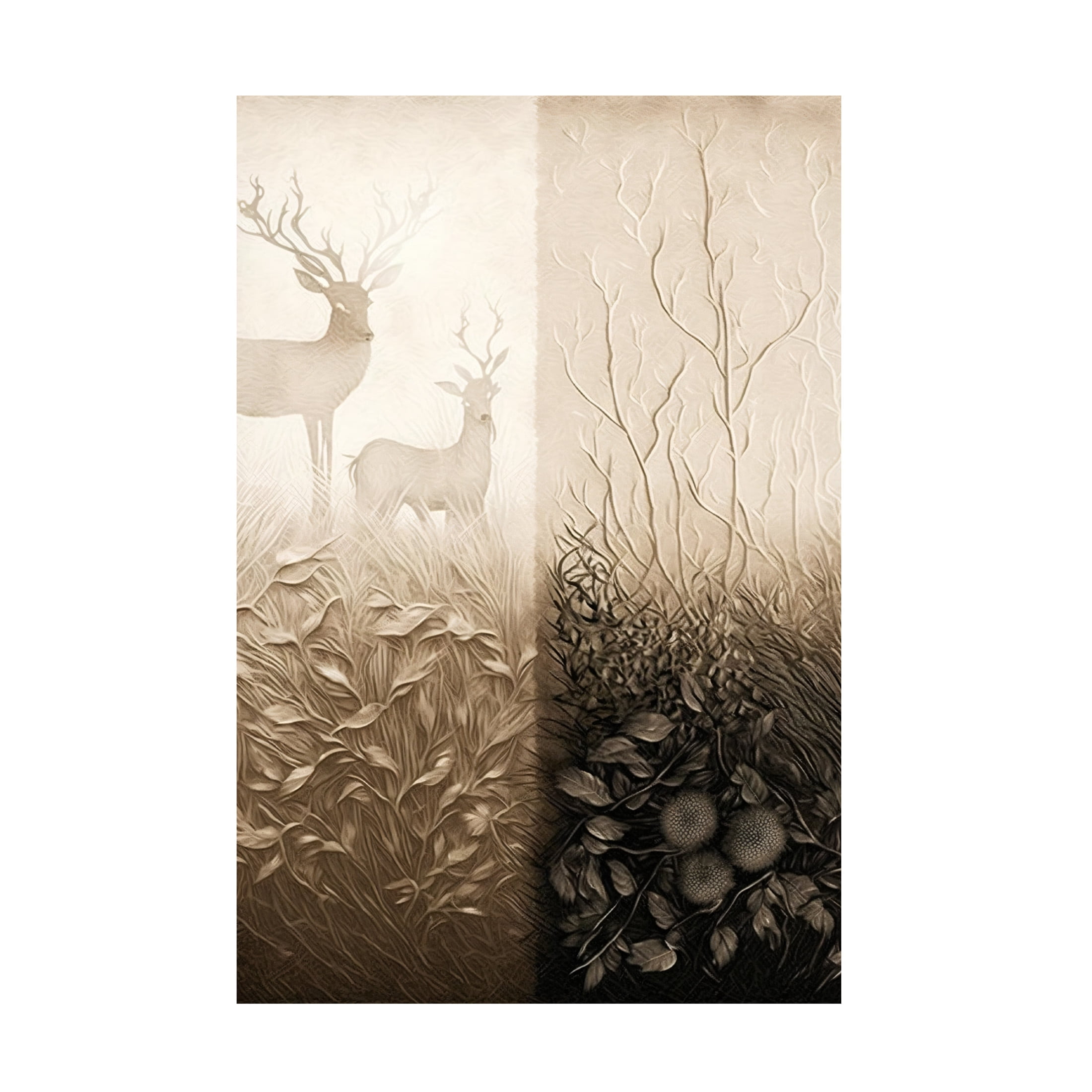Canvas Wall Art - Ray Heere 'Nature Neutral Tone 8' Wall Art for Living Room, Bedroom, or Office Décor by Trademark Fine Art - 16 x 24 Inches