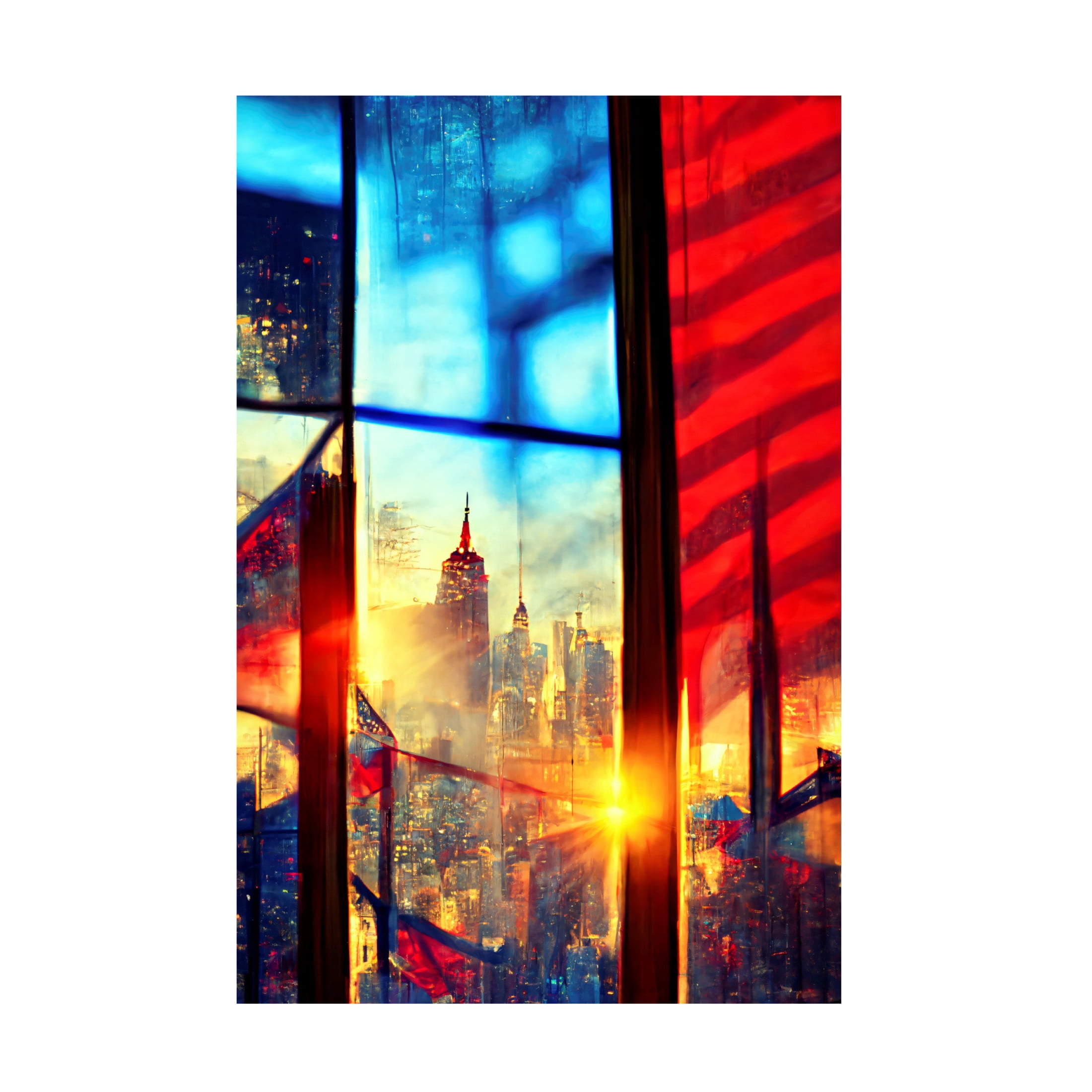 Canvas Wall Art - Ray Heere 'New York 4' Wall Art for Living Room, Bedroom, or Office Décor by Trademark Fine Art - 22 x 32 Inches