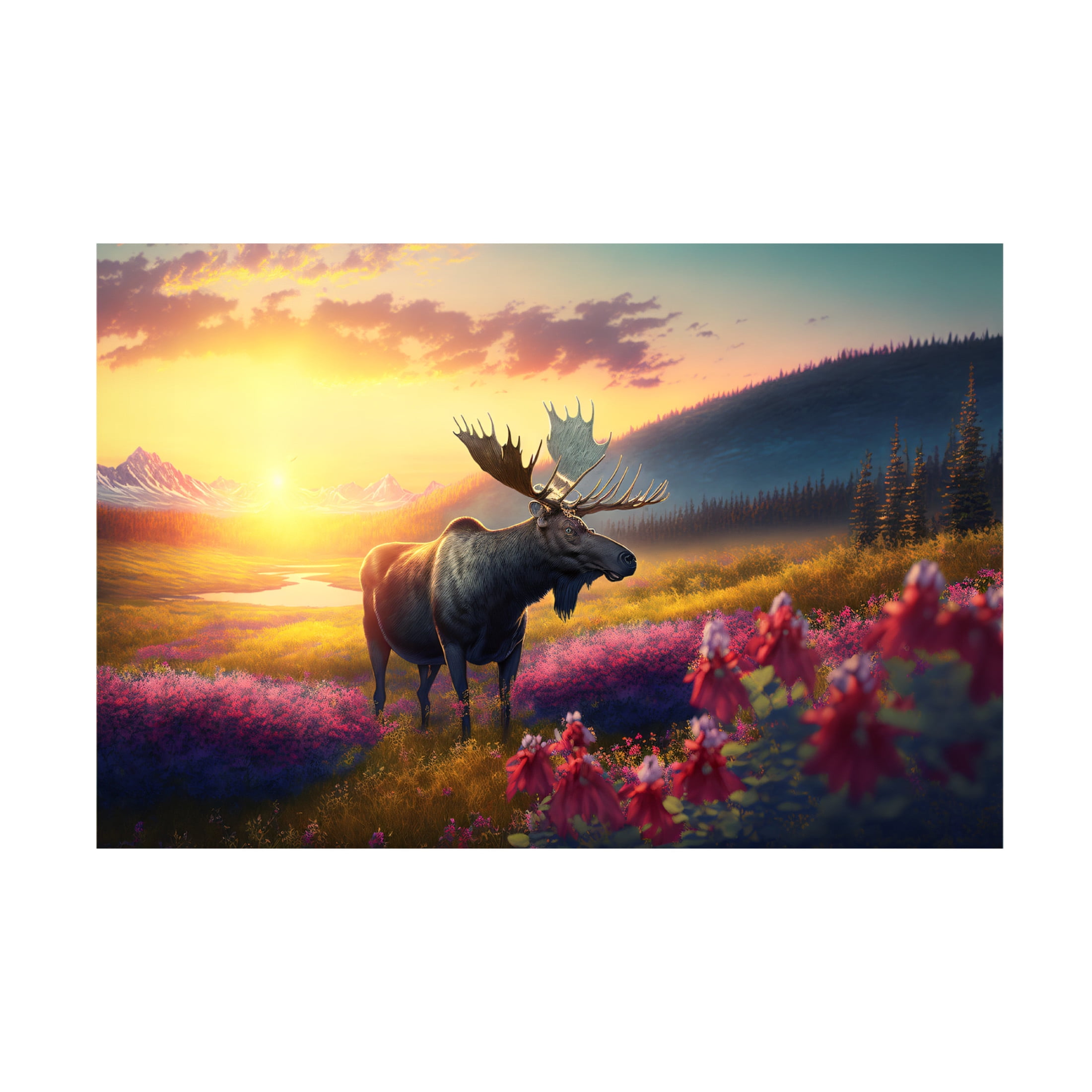Canvas Wall Art - Ray Heere 'North American Wildlife 10' Wall Art for Living Room, Bedroom, or Office Décor by Trademark Fine Art - 32 x 22 Inches