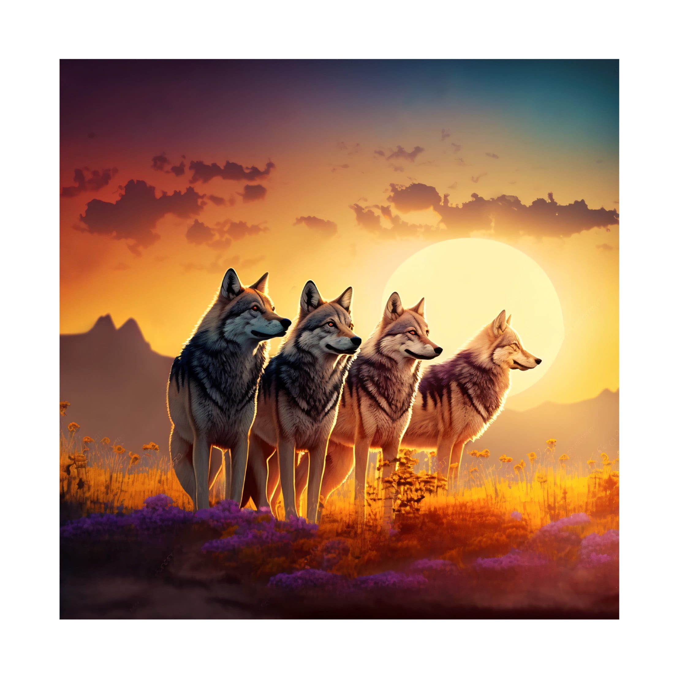 Canvas Wall Art - Ray Heere 'North American Wildlife 49' Wall Art for Living Room, Bedroom, or Office Décor by Trademark Fine Art - 24 x 24 Inches