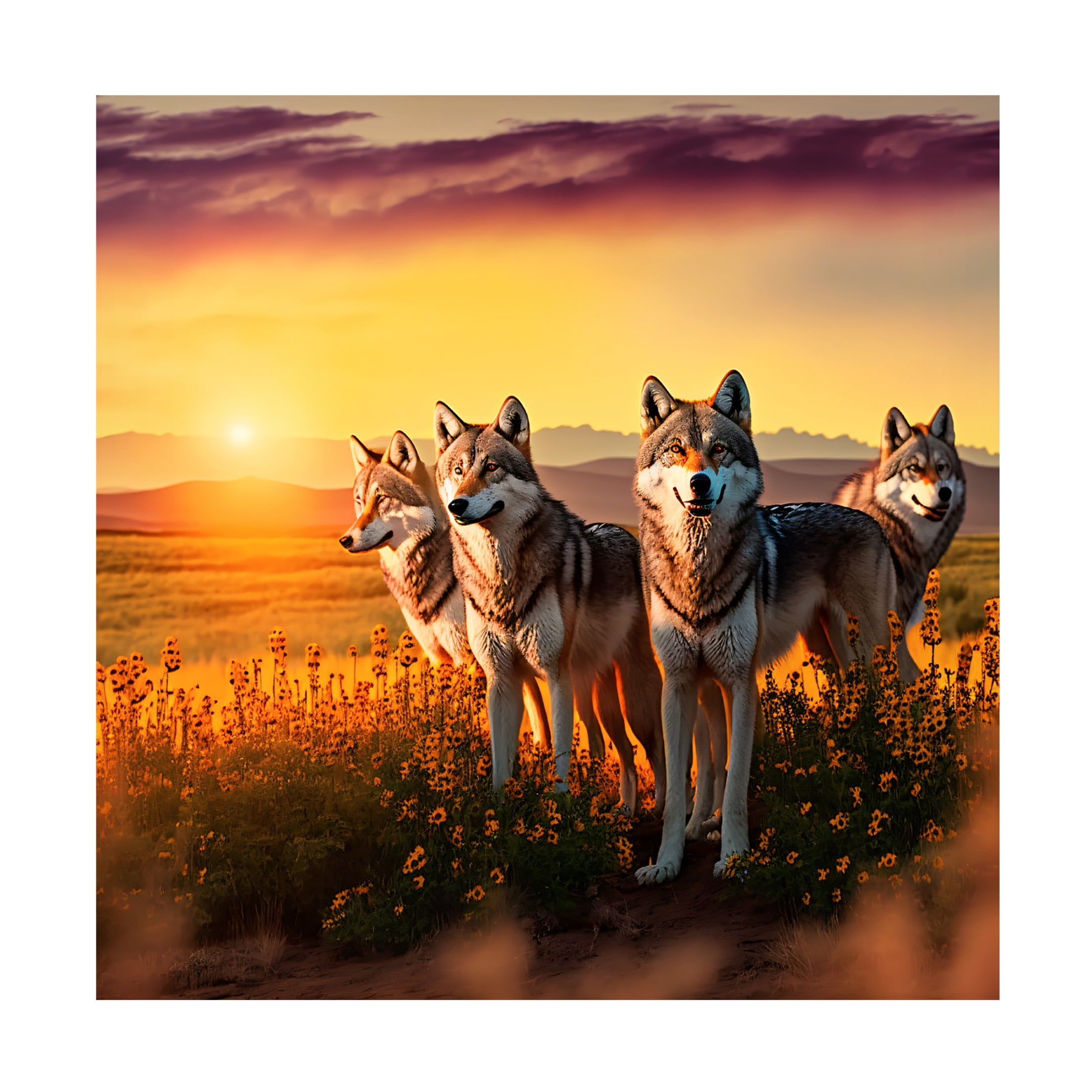 Canvas Wall Art - Ray Heere 'North American Wildlife 53' Wall Art for Living Room, Bedroom, or Office Décor by Trademark Fine Art - 14 x 14 Inches
