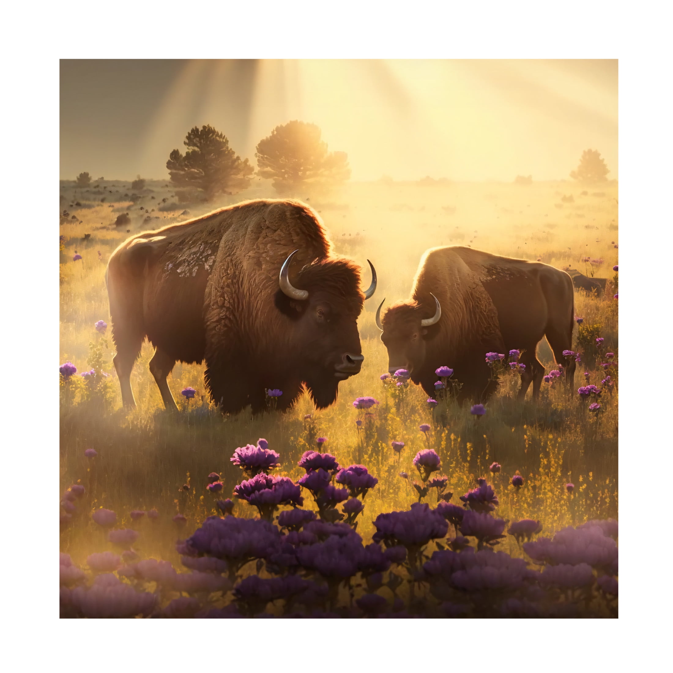 Canvas Wall Art - Ray Heere 'North American Wildlife 66' Wall Art for Living Room, Bedroom, or Office Décor by Trademark Fine Art - 24 x 24 Inches