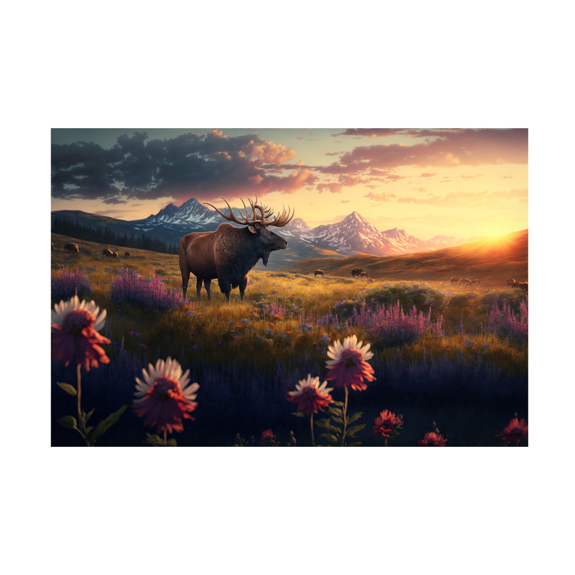 Canvas Wall Art - Ray Heere 'North American Wildlife 9' Wall Art for Living Room, Bedroom, or Office Décor by Trademark Fine Art - 47 x 30 Inches
