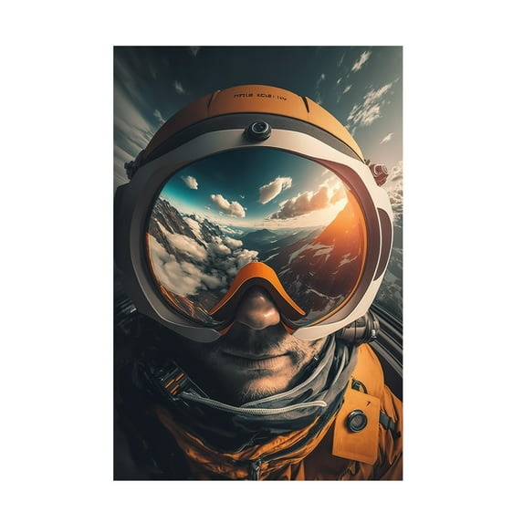 Canvas Wall Art - Ray Heere 'Surrealistic Selfies 9' Wall Art for Living Room, Bedroom, or Office Décor by Trademark Fine Art - 12 x 19 Inches