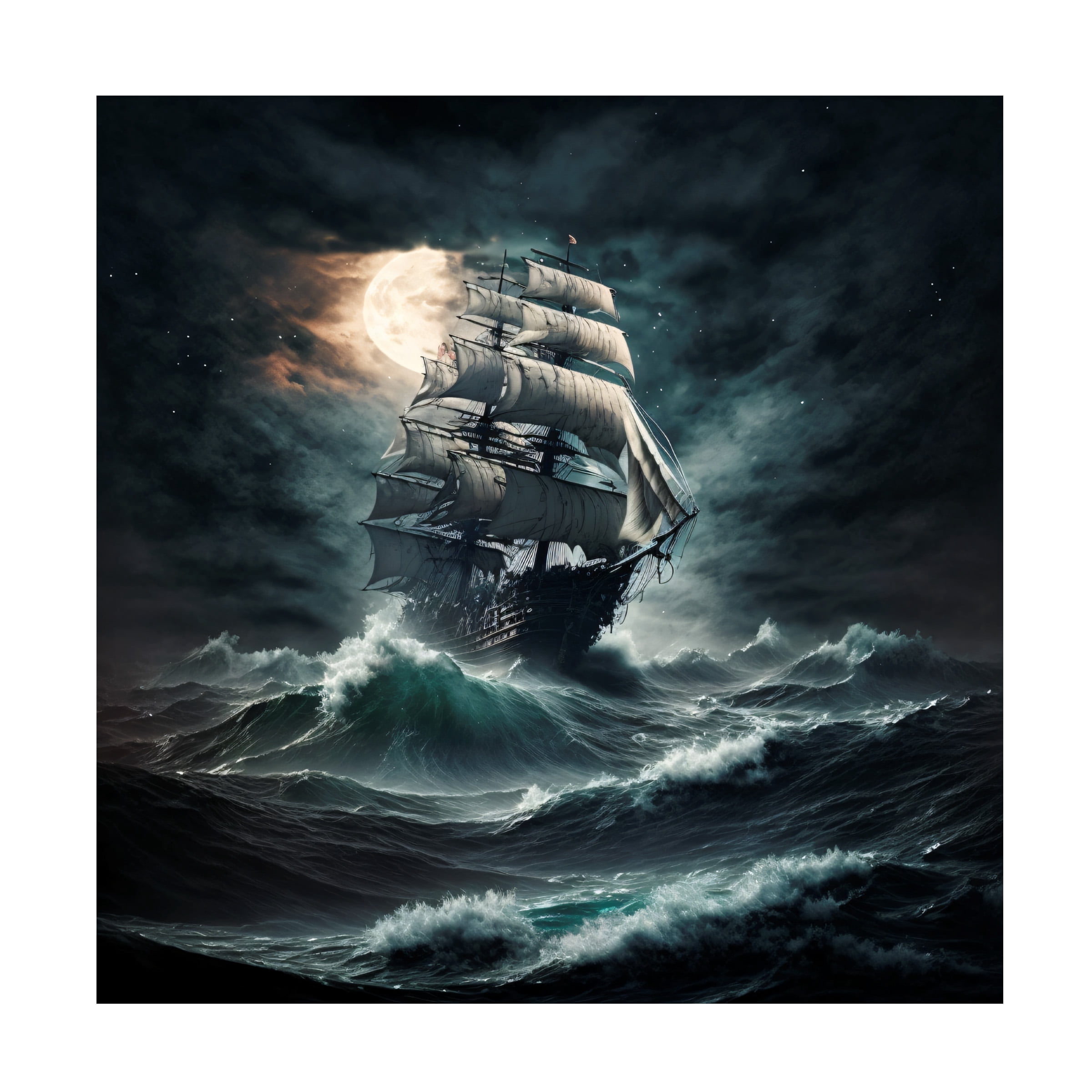 Canvas Wall Art - Ray Heere 'The Flying Dutchman 13' Wall Art for Living Room, Bedroom, or Office DÃ©cor by Trademark Fine Art - 14 x 14 Inches