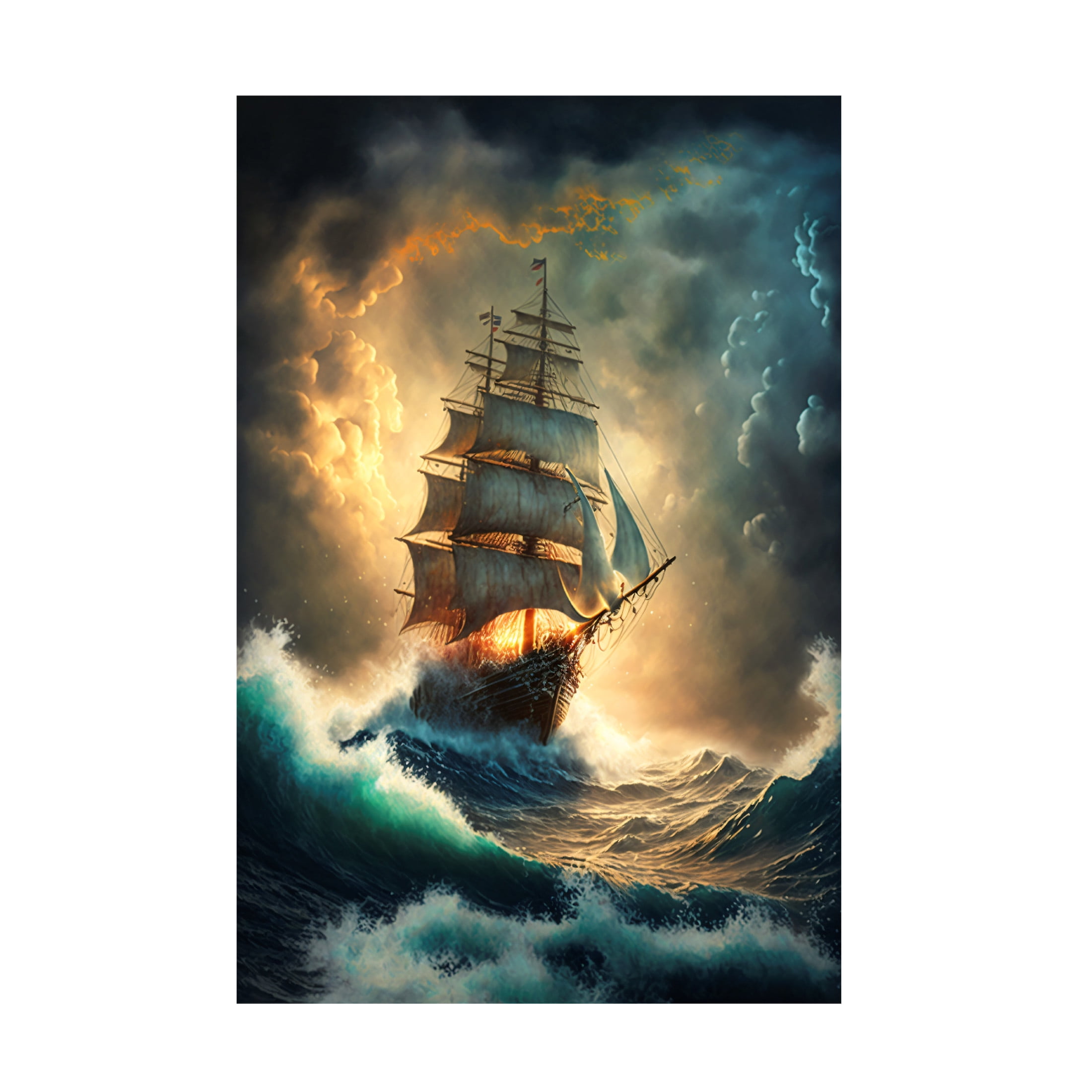 Canvas Wall Art - Ray Heere 'The Flying Dutchman 15' Wall Art for Living Room, Bedroom, or Office Décor by Trademark Fine Art - 12 x 19 Inches
