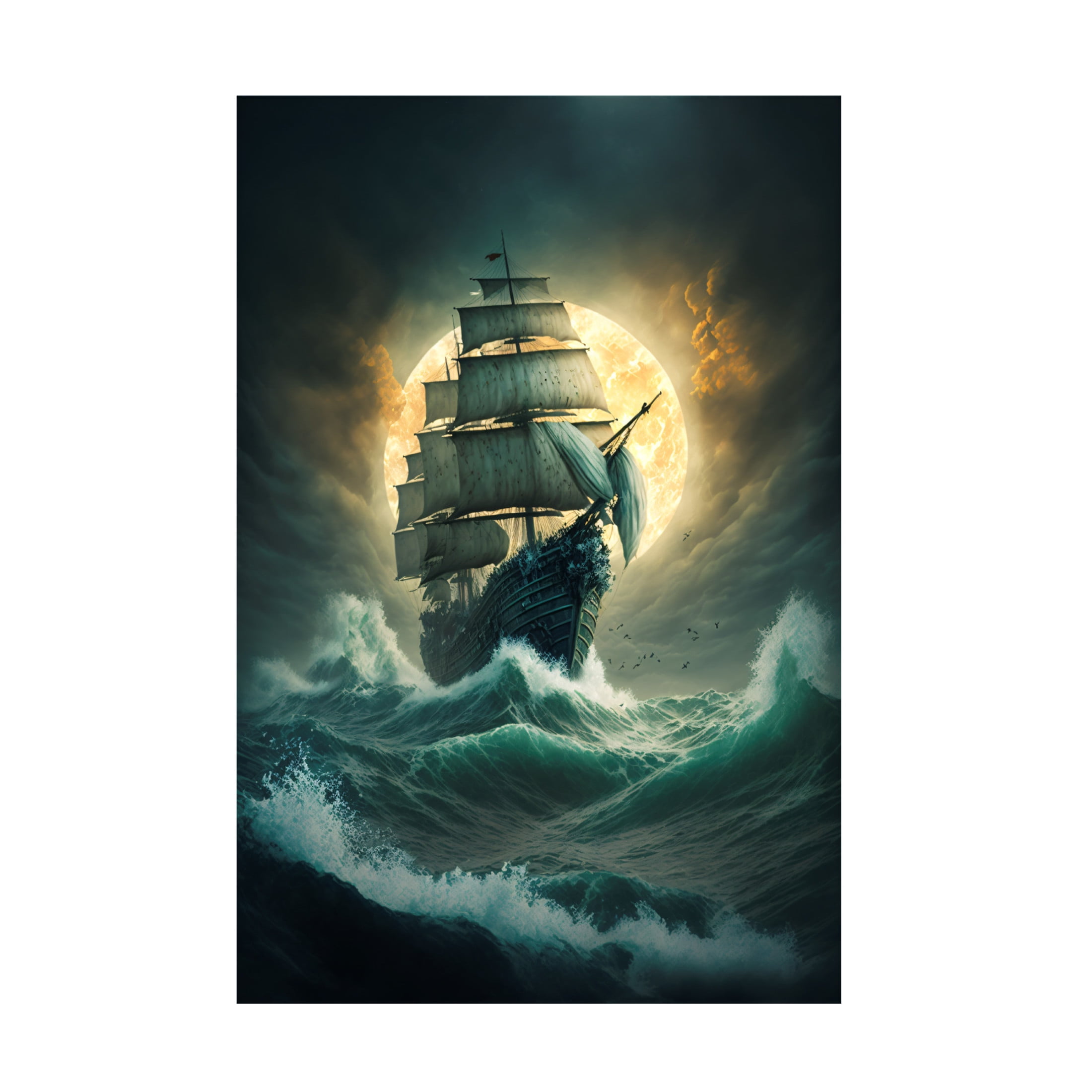 Canvas Wall Art - Ray Heere 'The Flying Dutchman 17' Wall Art for Living Room, Bedroom, or Office Décor by Trademark Fine Art - 22 x 32 Inches