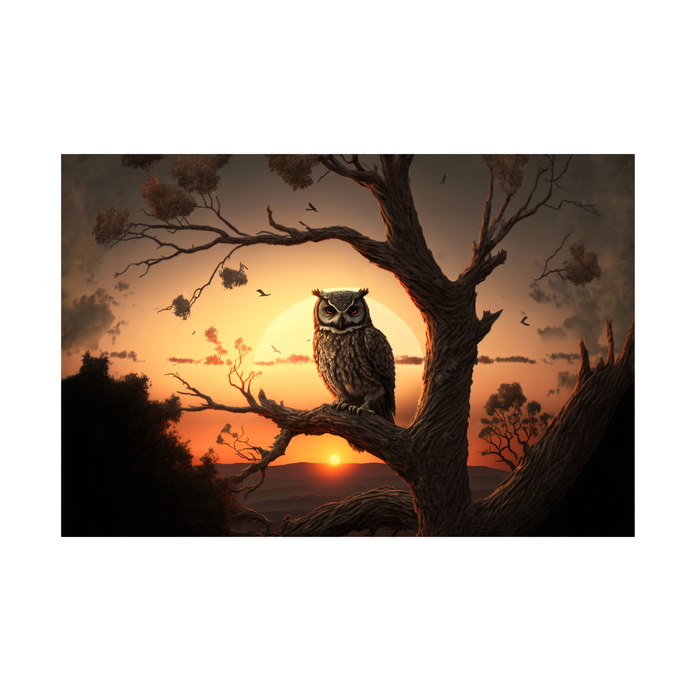 Canvas Wall Art - Ray Heere 'Woodland Animals 11' Wall Art for Living Room, Bedroom, or Office Décor by Trademark Fine Art - 32 x 22 Inches