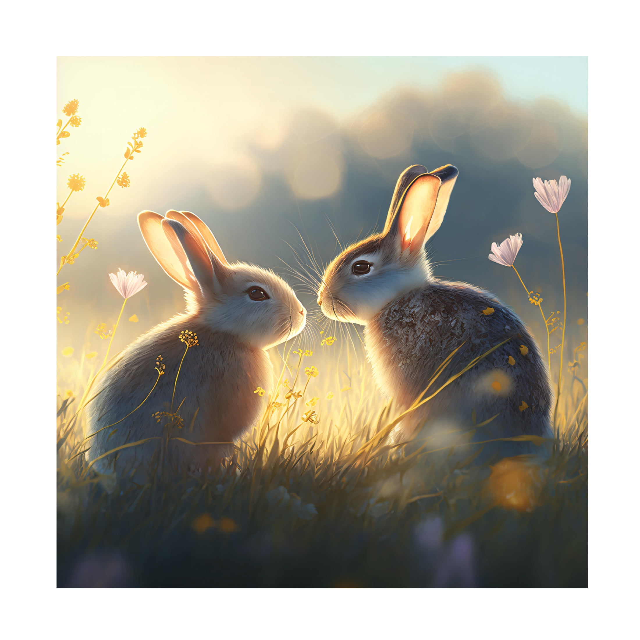 Canvas Wall Art - Ray Heere 'Woodland Animals 30' Wall Art for Living Room, Bedroom, or Office Décor by Trademark Fine Art - 35 x 35 Inches