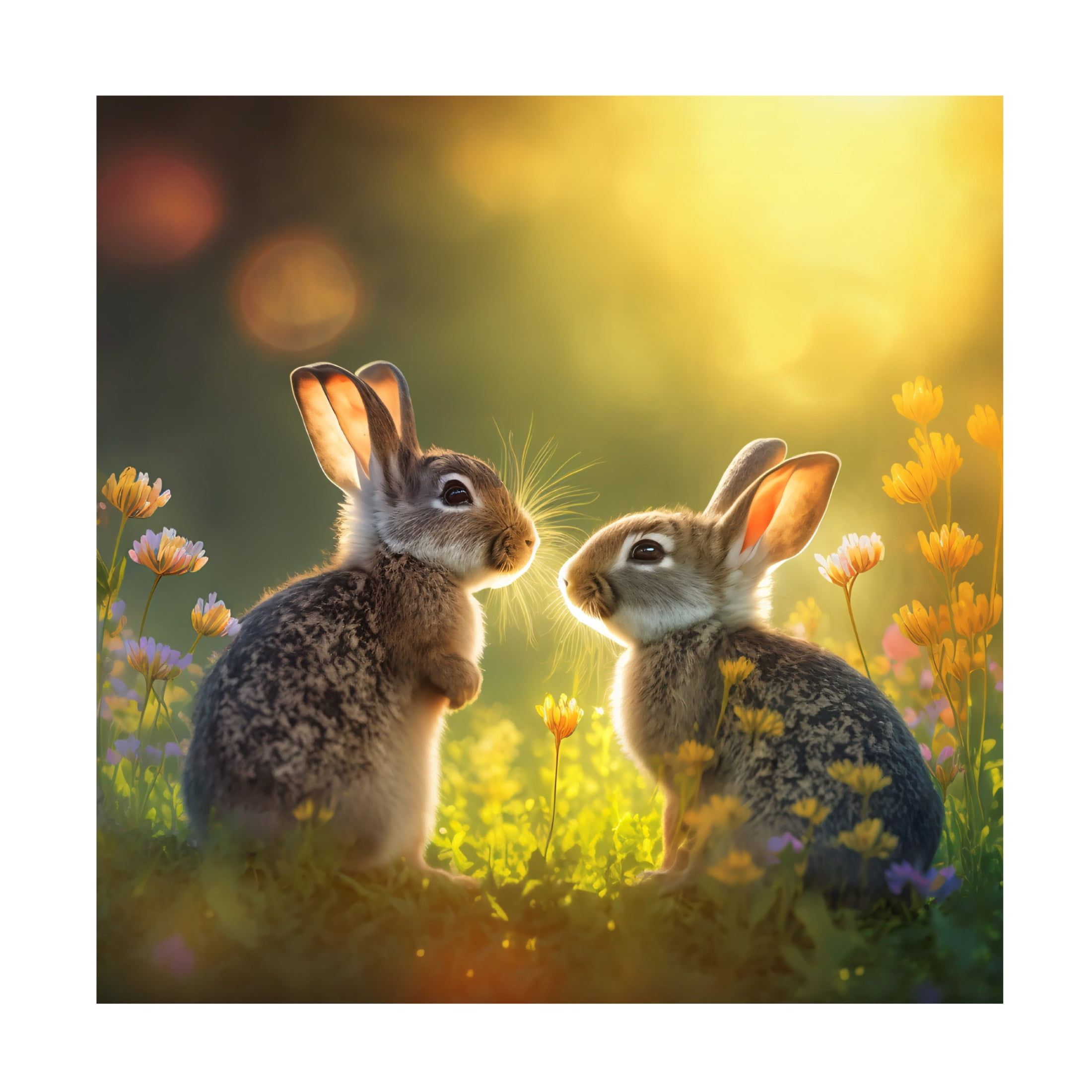 Canvas Wall Art - Ray Heere 'Woodland Animals 34' Wall Art for Living Room, Bedroom, or Office Décor by Trademark Fine Art - 35 x 35 Inches