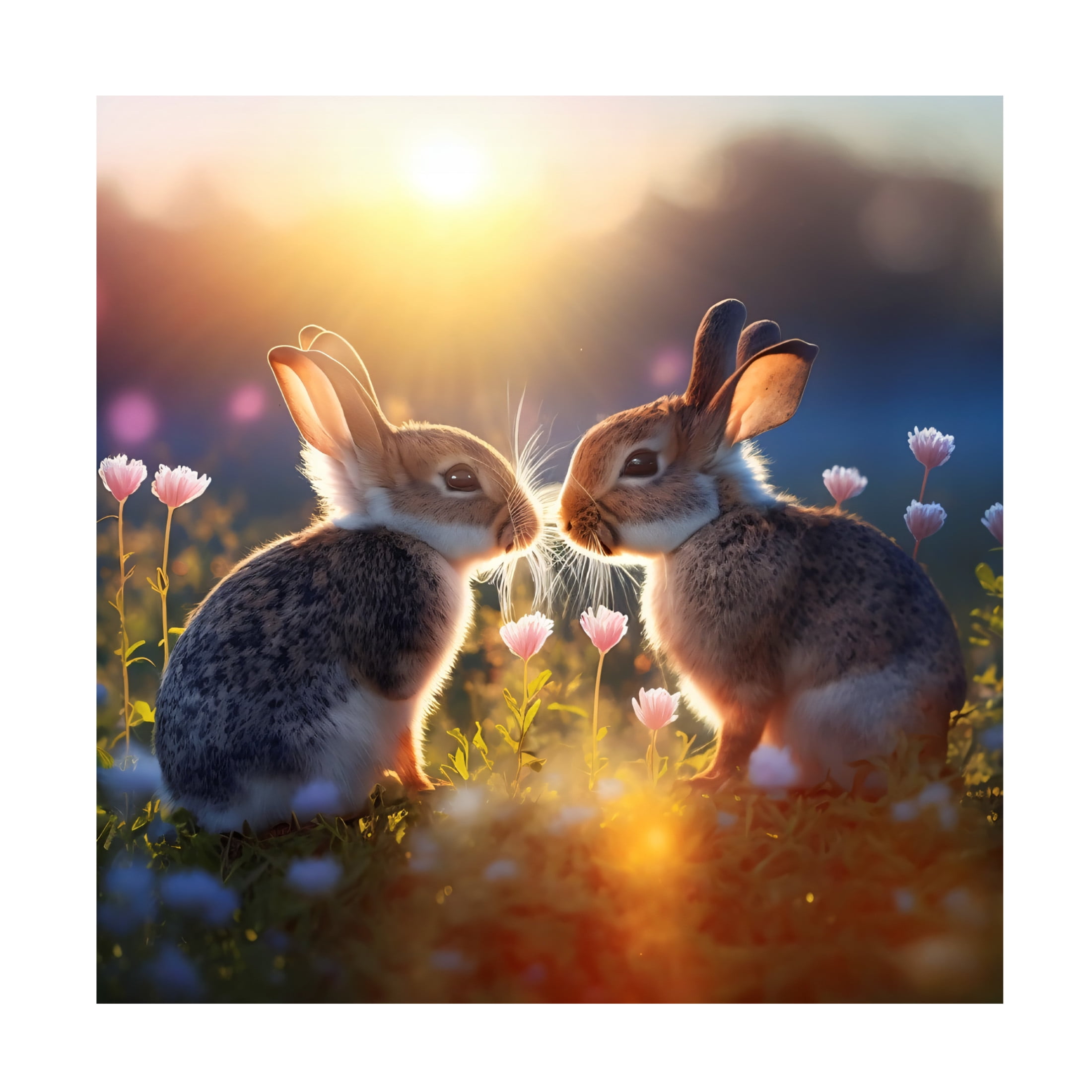Canvas Wall Art - Ray Heere 'Woodland Animals 35' Wall Art for Living Room, Bedroom, or Office Décor by Trademark Fine Art - 35 x 35 Inches