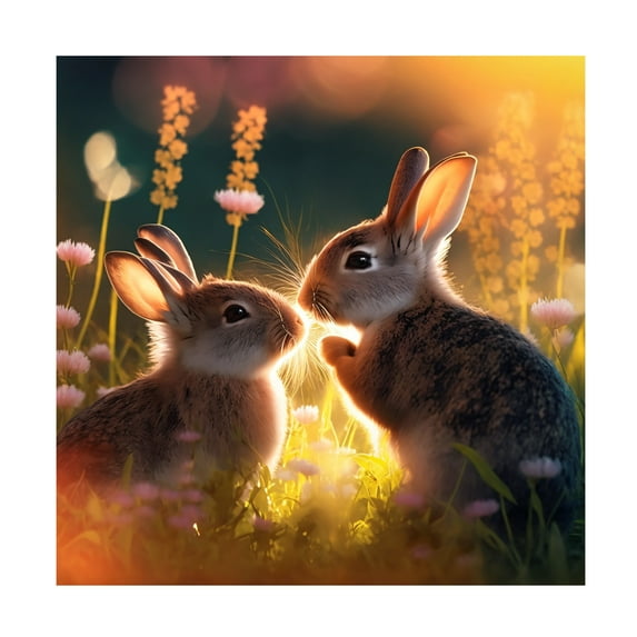 Canvas Wall Art - Ray Heere 'Woodland Animals 36' Wall Art for Living Room, Bedroom, or Office Décor by Trademark Fine Art - 18 x 18 Inches