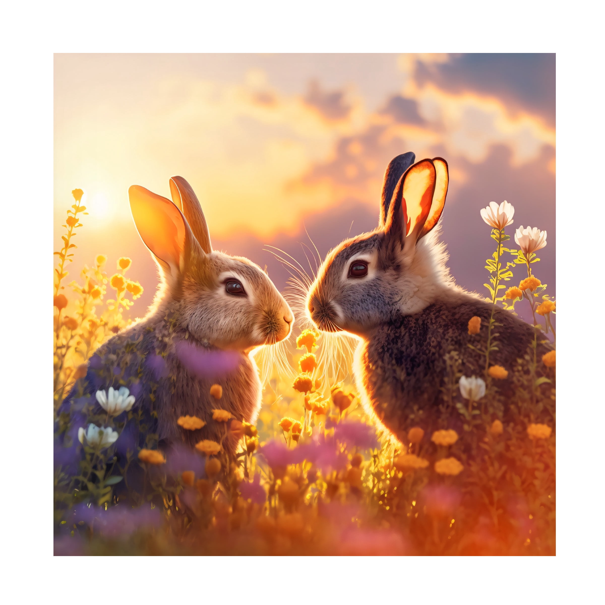 Canvas Wall Art - Ray Heere 'Woodland Animals 38' Wall Art for Living Room, Bedroom, or Office Décor by Trademark Fine Art - 18 x 18 Inches