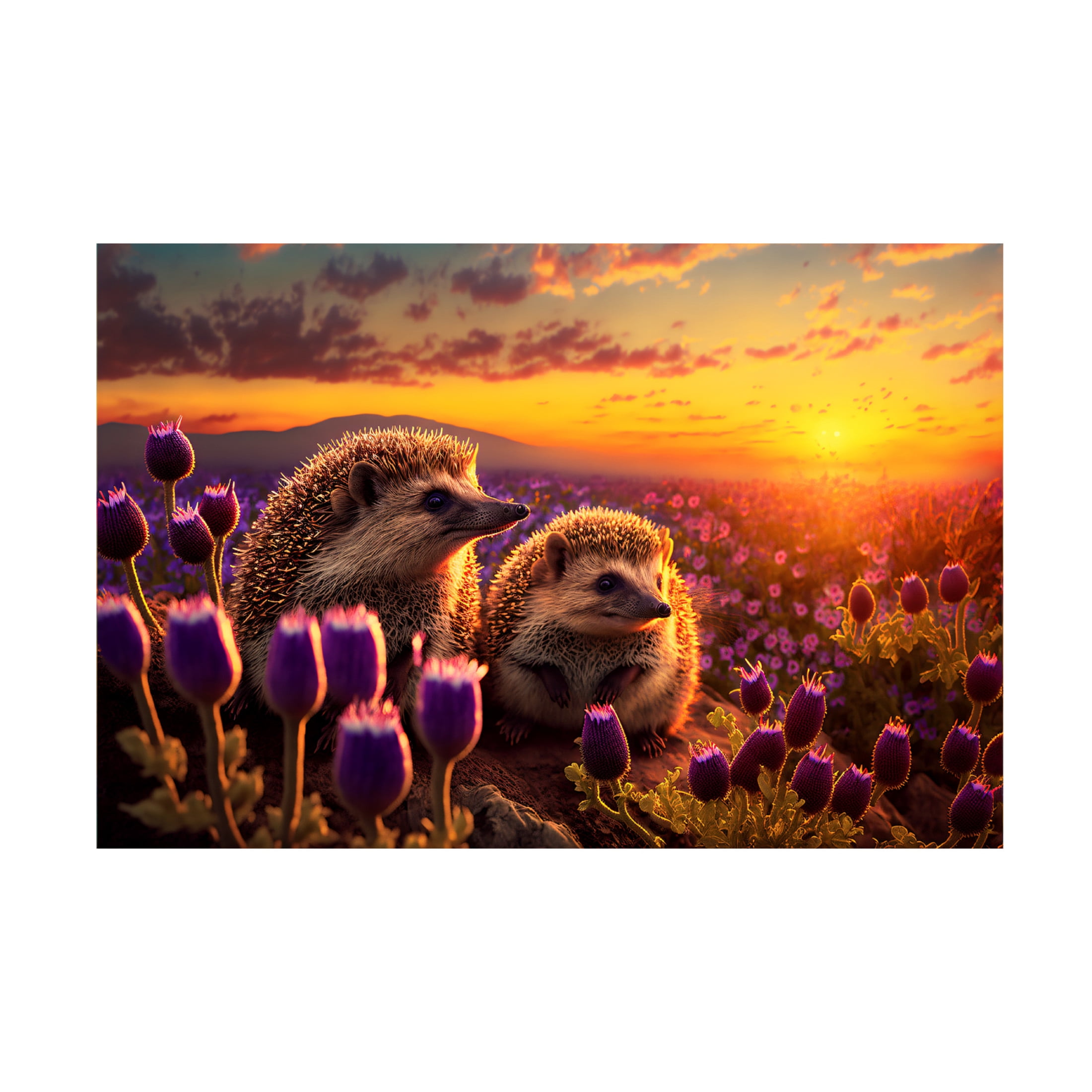 Canvas Wall Art - Ray Heere 'Woodland Animals 39' Wall Art for Living Room, Bedroom, or Office Décor by Trademark Fine Art - 47 x 30 Inches