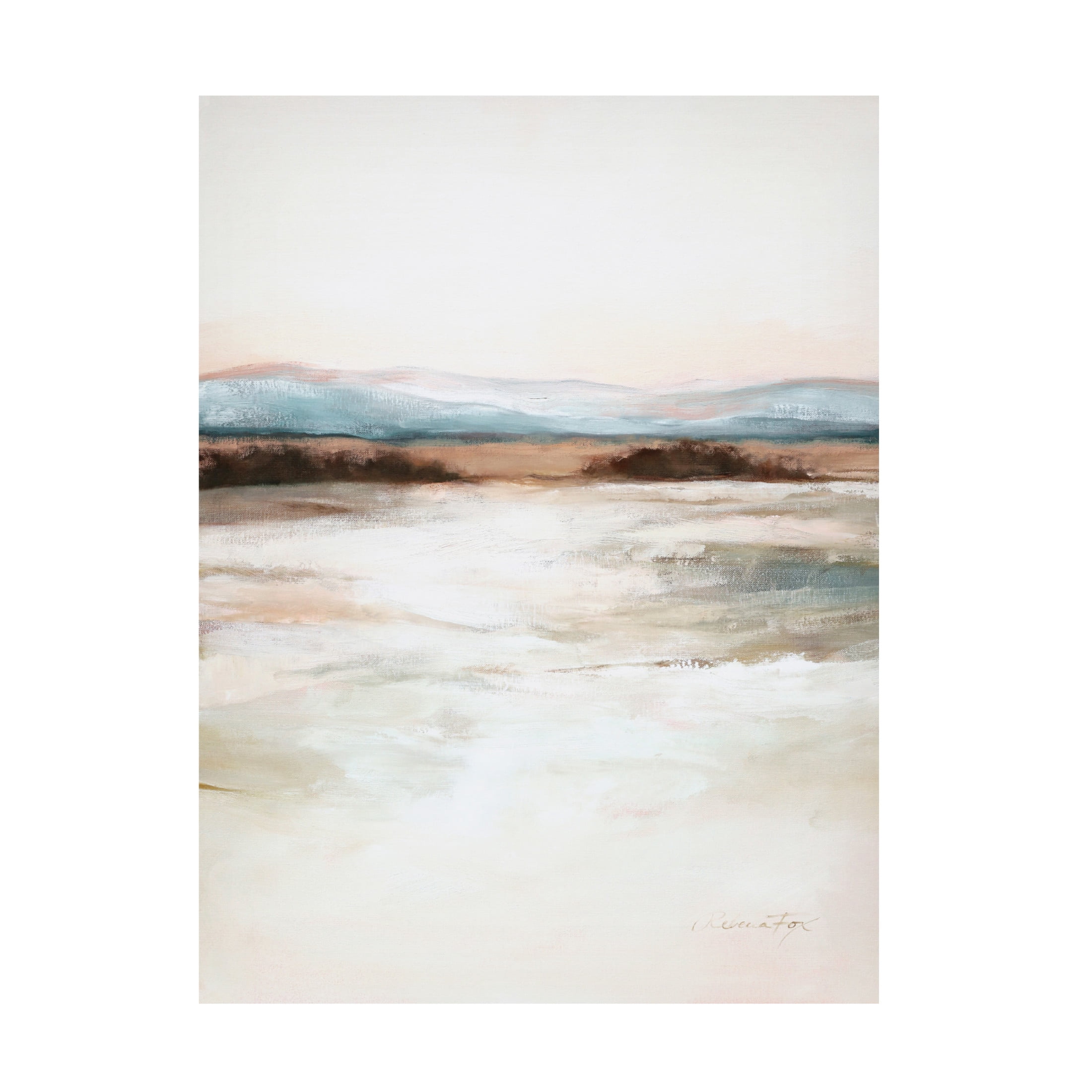 Canvas Wall Art - Rebecca Fox 'Distant Blues' Wall Art for Living Room, Bedroom, or Office Décor by Trademark Fine Art - 18 x 24 Inches