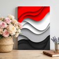 thumbnail image 1 of Canvas Wall Art Red Black Waves Canvas Art Print Abstract Water Ripple Pictures Wall Decor for Living Room Bedroom Artwork Decorations Stretched Framed Ready to Hang 11"x14", 1 of 9