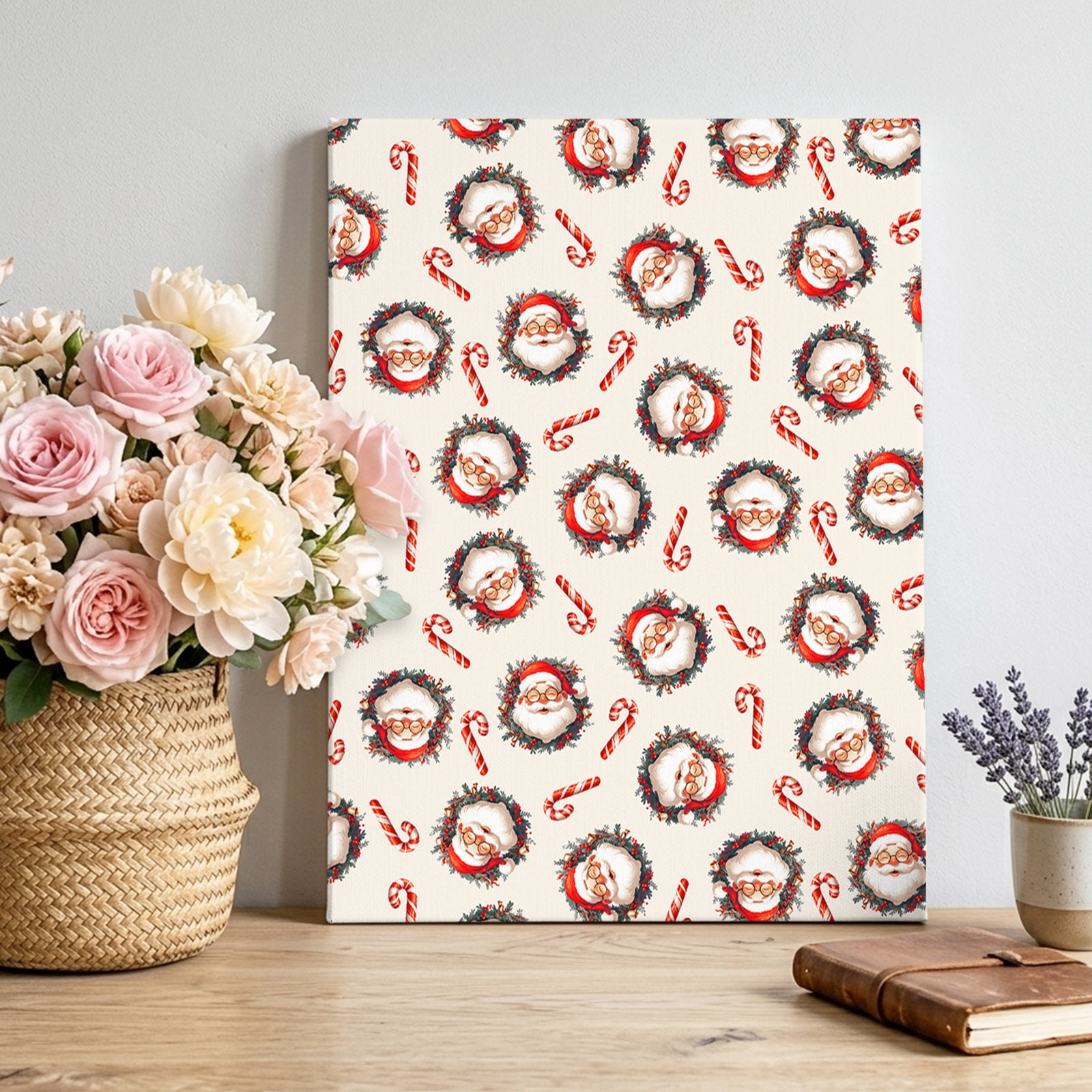 Canvas Wall Art, Red Christmas Framed Canvas Prints for Living Room ...