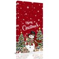thumbnail image 1 of Canvas Wall Art, Red Christmas Snowman Framed Canvas Prints for Living Room Bedroom, Xmas Tree Snowflake Botanical Oversized Gallery Wrapped Wall Decor for Home Office, Gifts, 40"x60" Ship Next Day, 1 of 9
