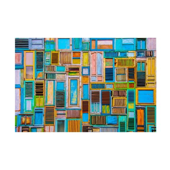 Canvas Wall Art - Renata Lacina 'Shutters' Wall Art for Living Room, Bedroom, or Office Décor by Trademark Fine Art - 24 x 16 Inches