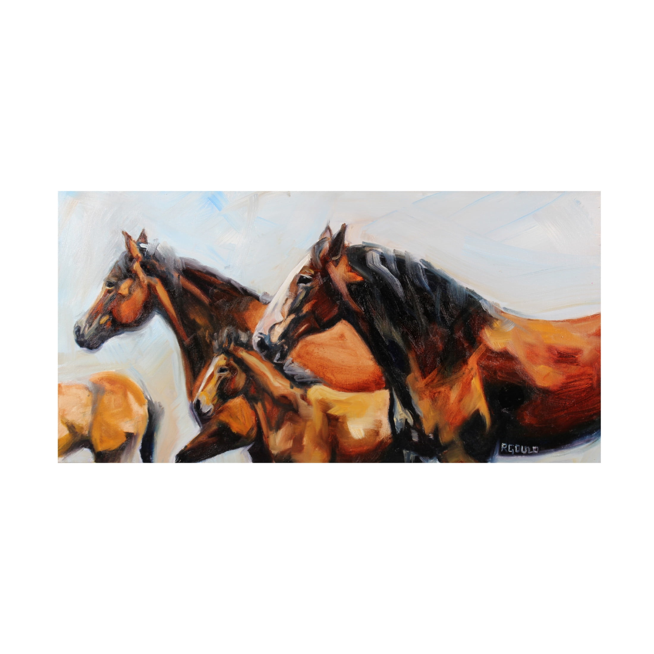 Canvas Wall Art - Renee Gould 'The Herd' Wall Art for Living Room, Bedroom, or Office Décor by Trademark Fine Art - 47 x 24 Inches