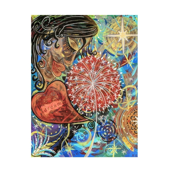 Canvas Wall Art - Rev. Dr. Angela Yarber 'Goddess of Dreams' Wall Art for Living Room, Bedroom, or Office Décor by Trademark Fine Art - 18 x 24 Inches