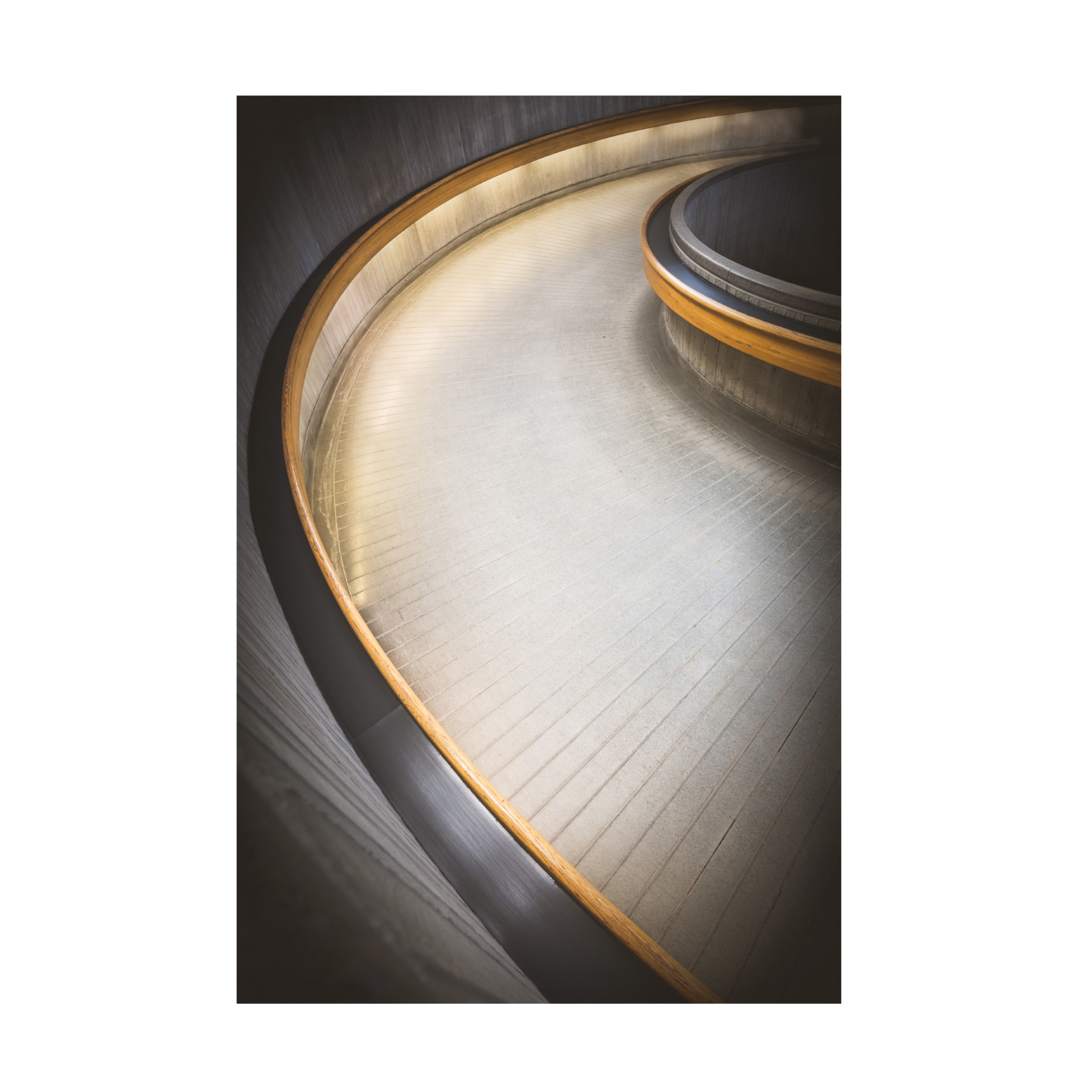 Canvas Wall Art - Richard Huang 'Staircase At Ottawa Train Station' Wall Art for Living Room, Bedroom, or Office D?cor by Trademark Fine Art - 30 x 47 Inches